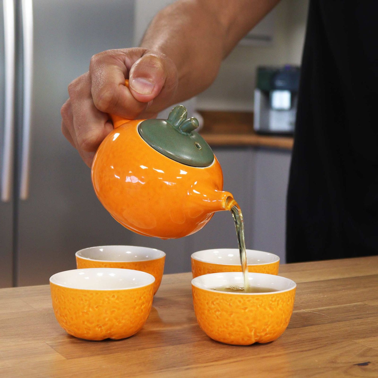 Set de Tetera - Naranja - Tetera & Cuatro tazas - Imagen 3