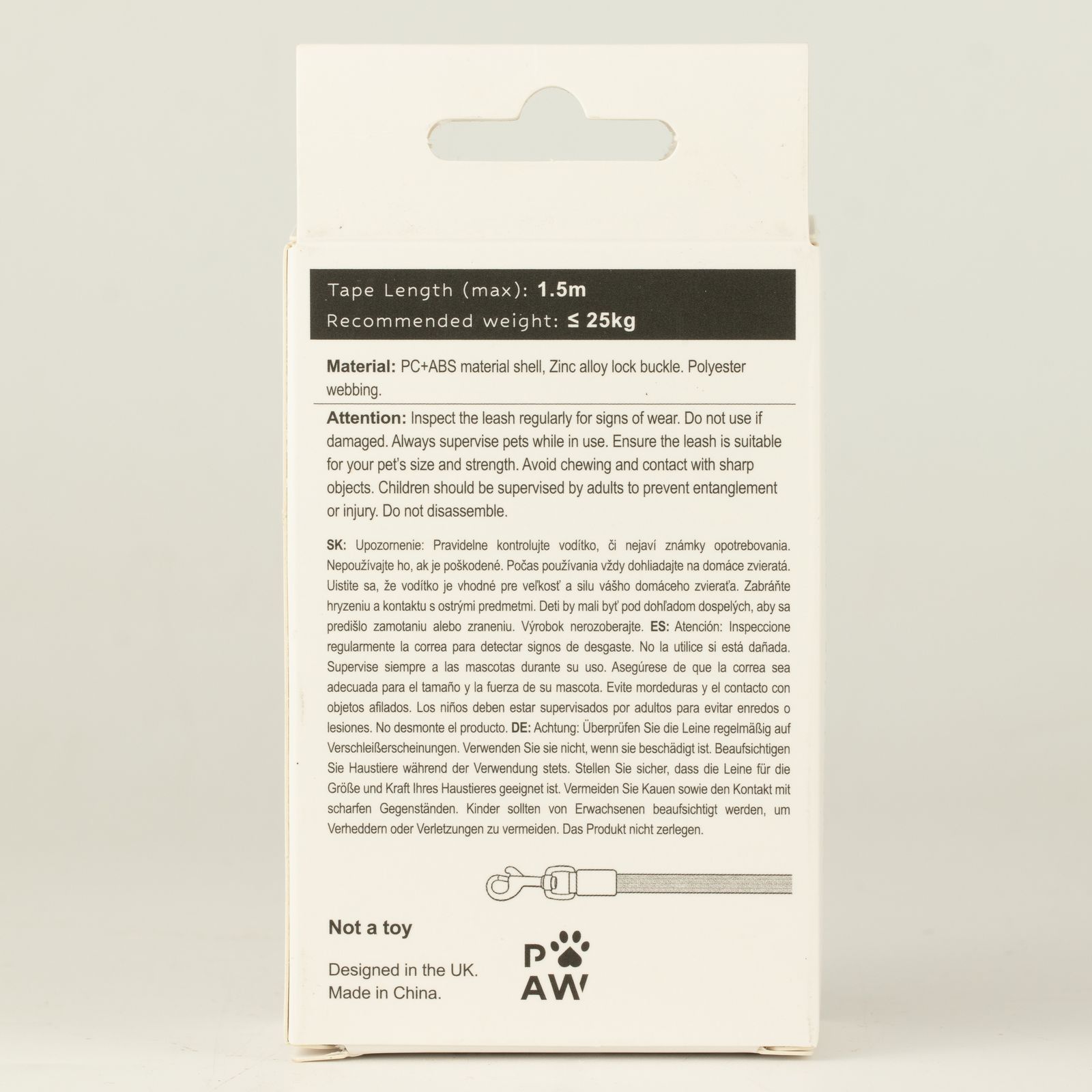 Correa Paw Pet - Pocket Pod - Blanco - 1.5m - Imagen 8