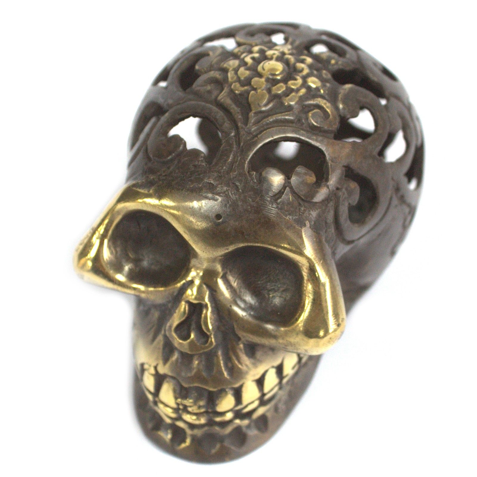 Calavera vintage de latón - Lrg - Imagen 7