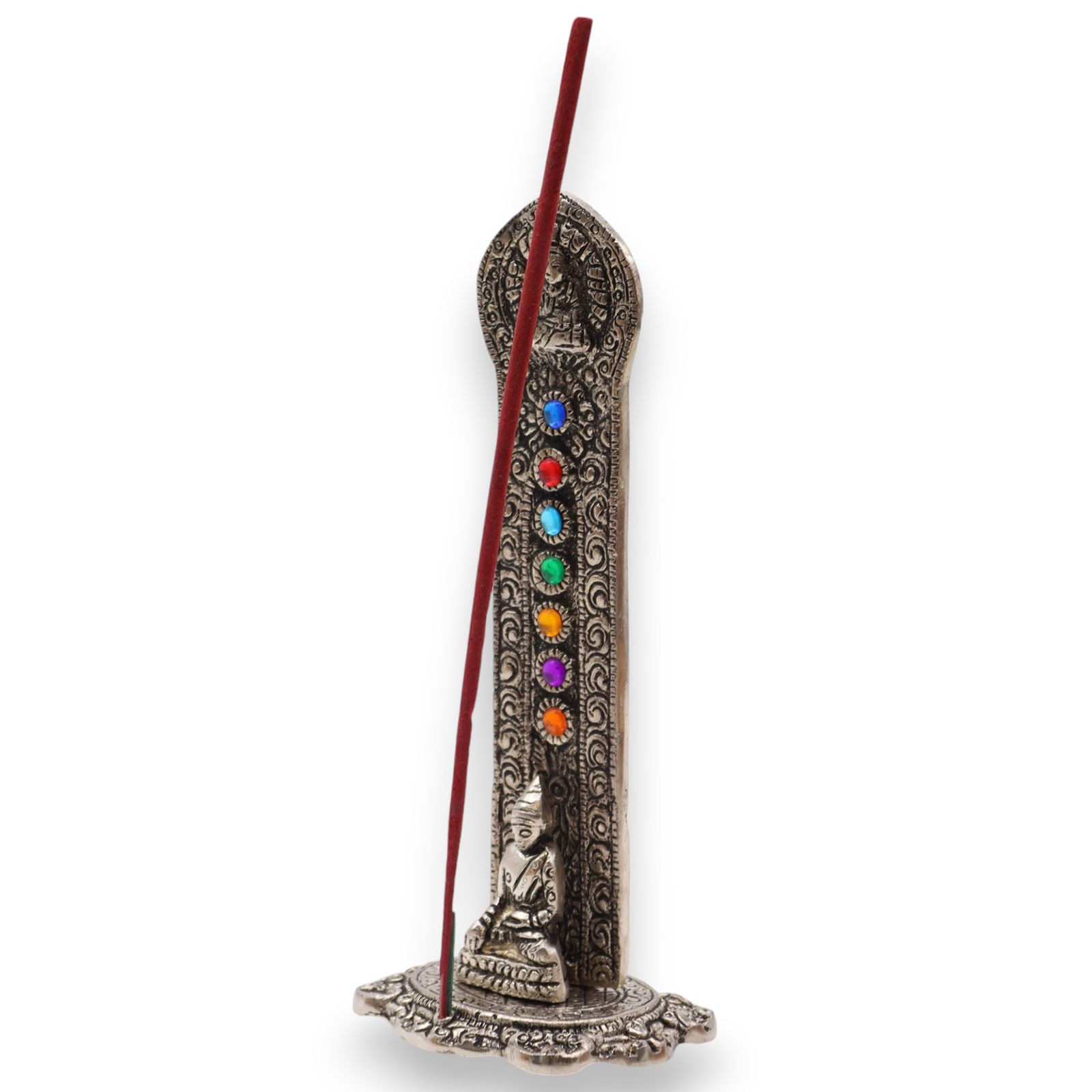 Porta-incienso Buda Torre 7 Chakras 16x6x7cm - Imagen 3