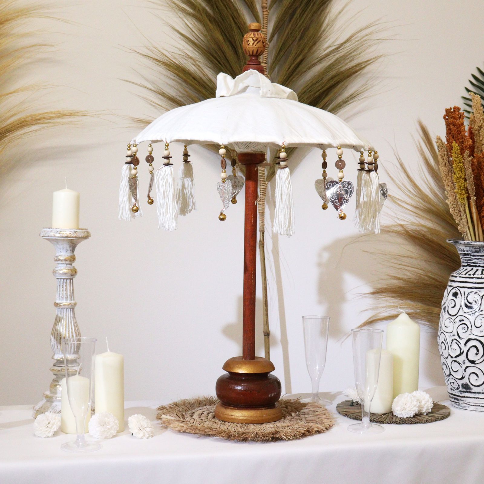 Sombrilla Bali Home Decor - Lona - Natural - 40cm - Imagen 4