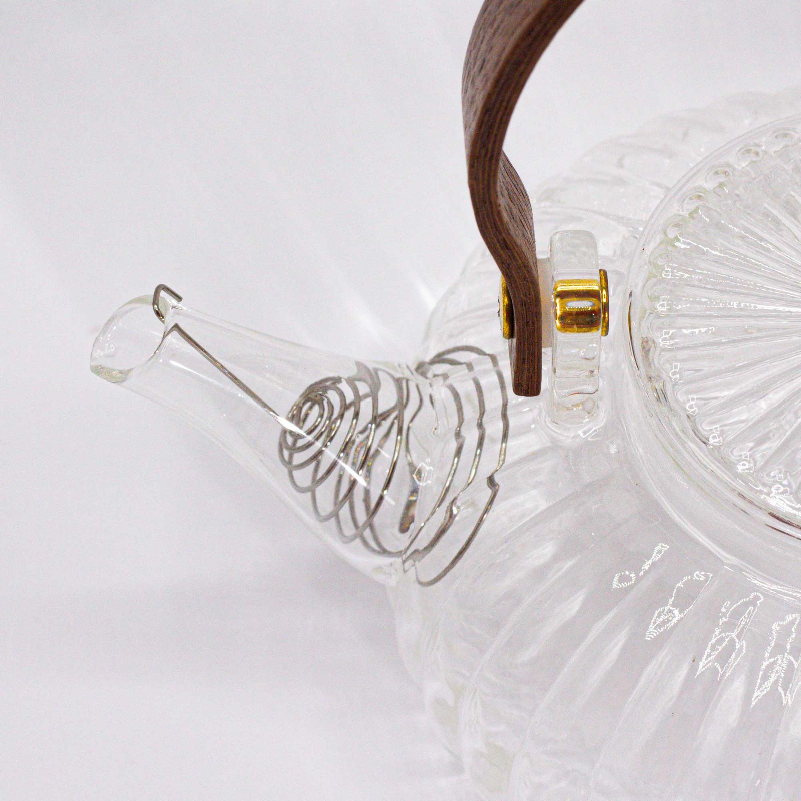 Tetera con infusor de vidrio - Perla acanalada transparente - 850ml - Imagen 3