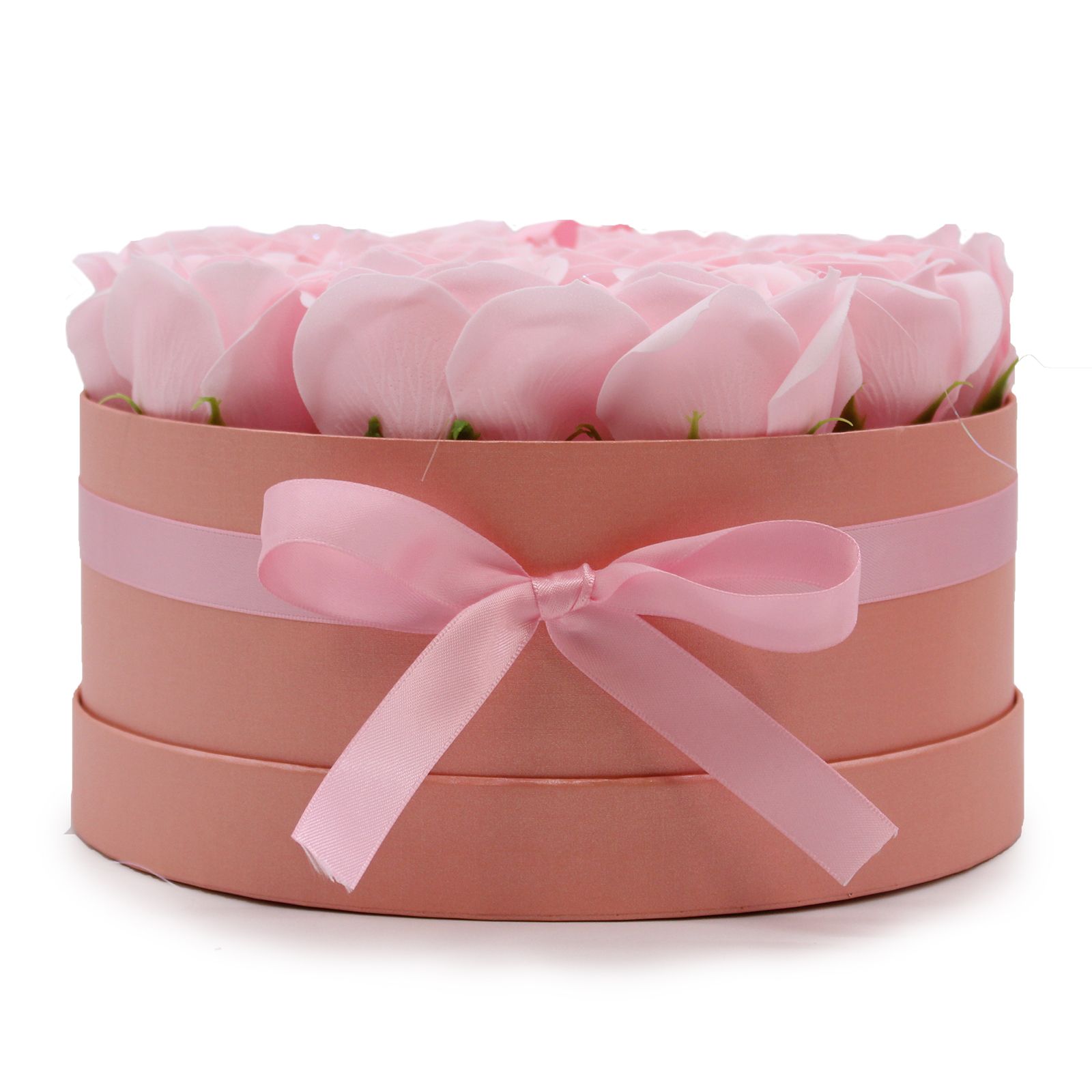 Caja de Regalo - Flor de Jabón 14 Rosas Rosas - ronda - Imagen 2