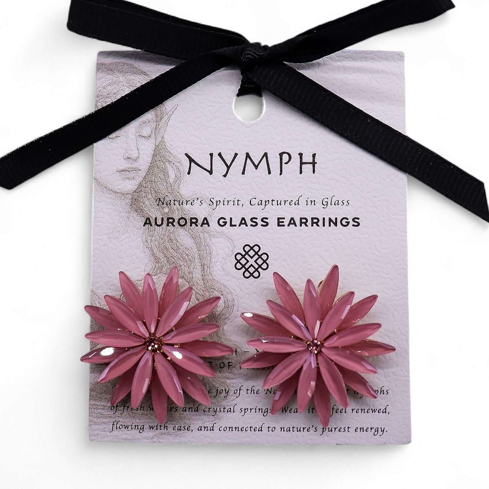 Pendientes de Cristal Vintage - Flores - Cuarzo Rosa - Imagen 5