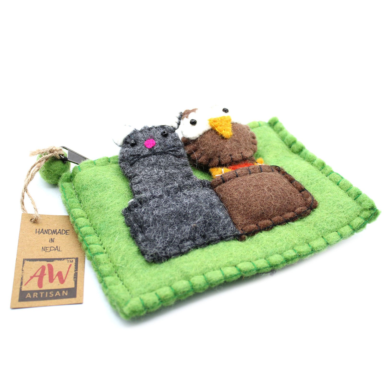 Bolsa con Marionetas de Dedo - Búho y Gatito - Imagen 5