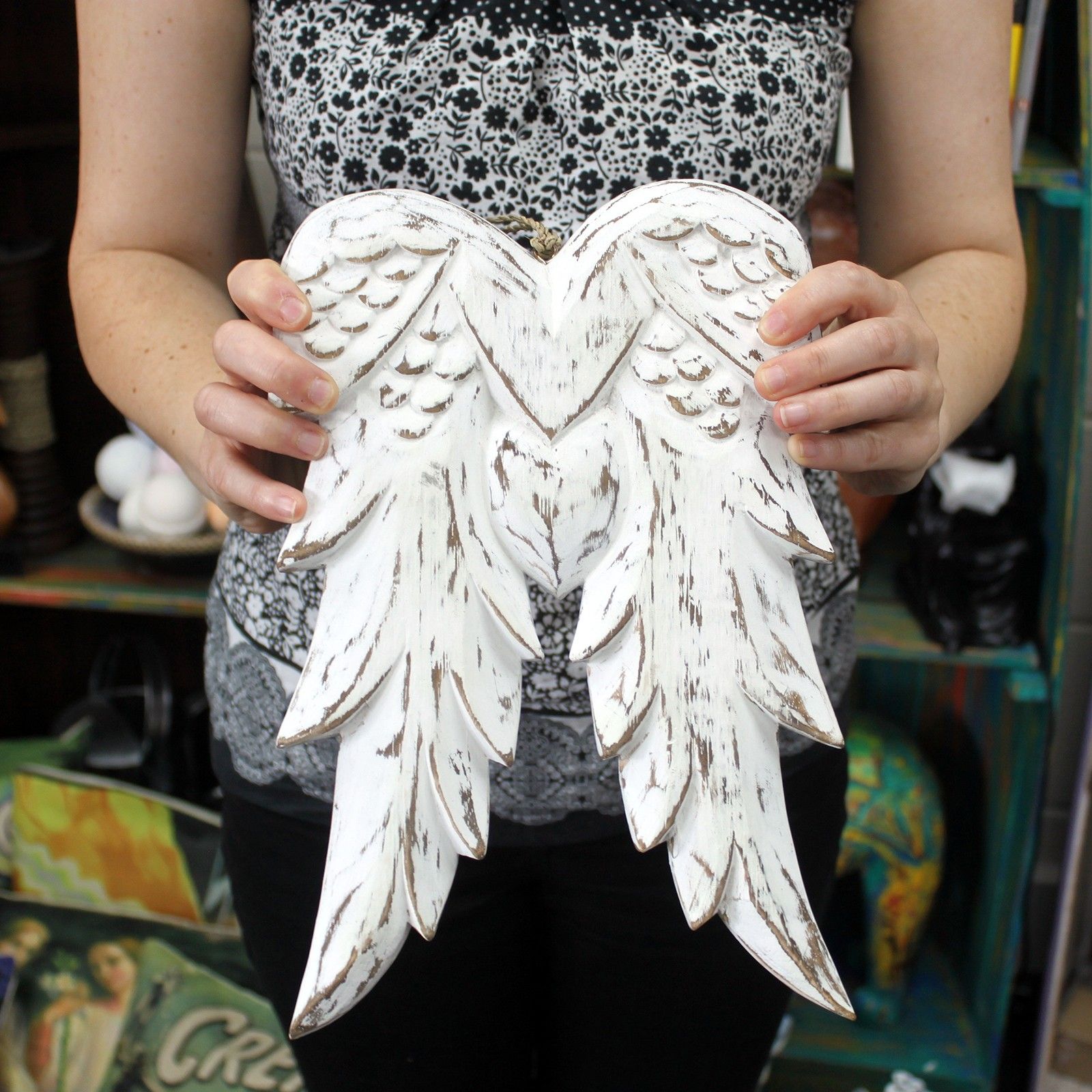 Doble alas de ángel hechas a mano - 31cm - Imagen 2
