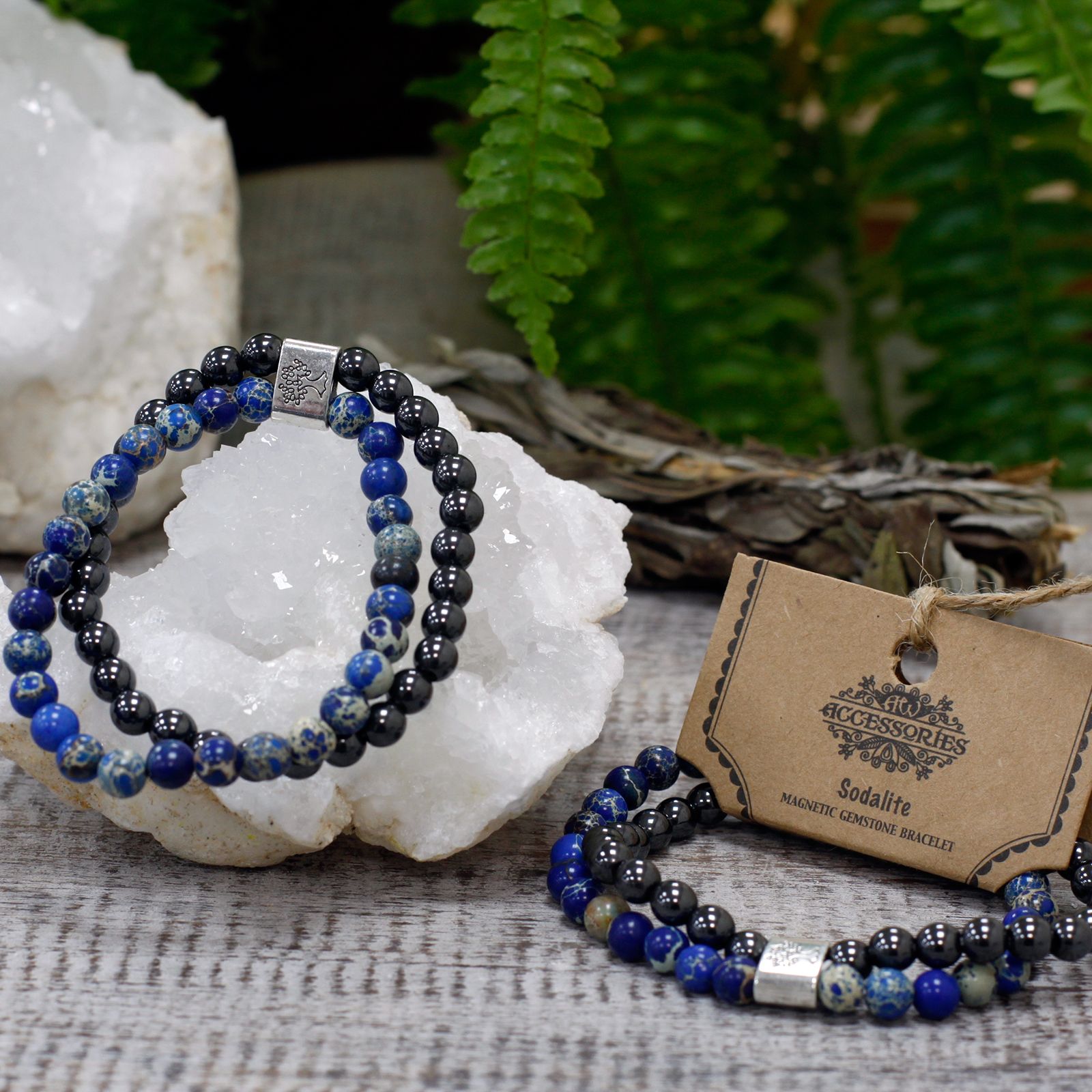 Pulsera de Piedras Preciosas Magnéticas - Sodalite - Imagen 5