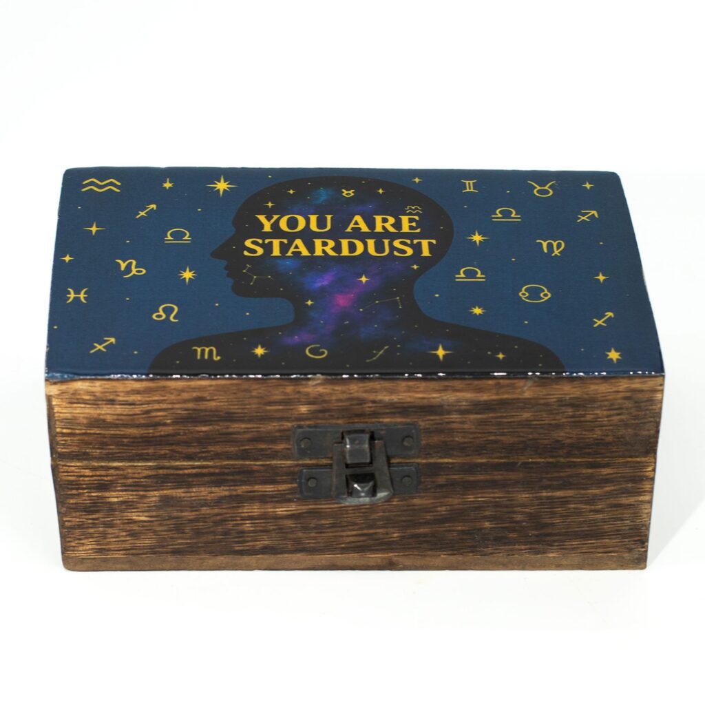 Caja esmaltada mediana - Eres polvo de estrellas
