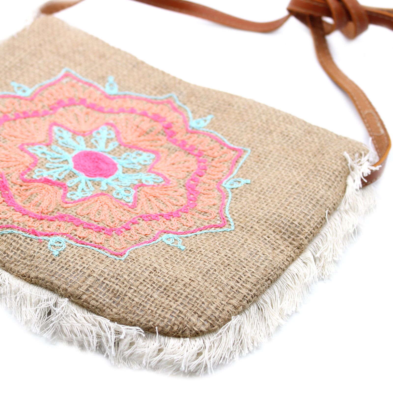 Bolso con flecos - Bordado Mandela - Imagen 5