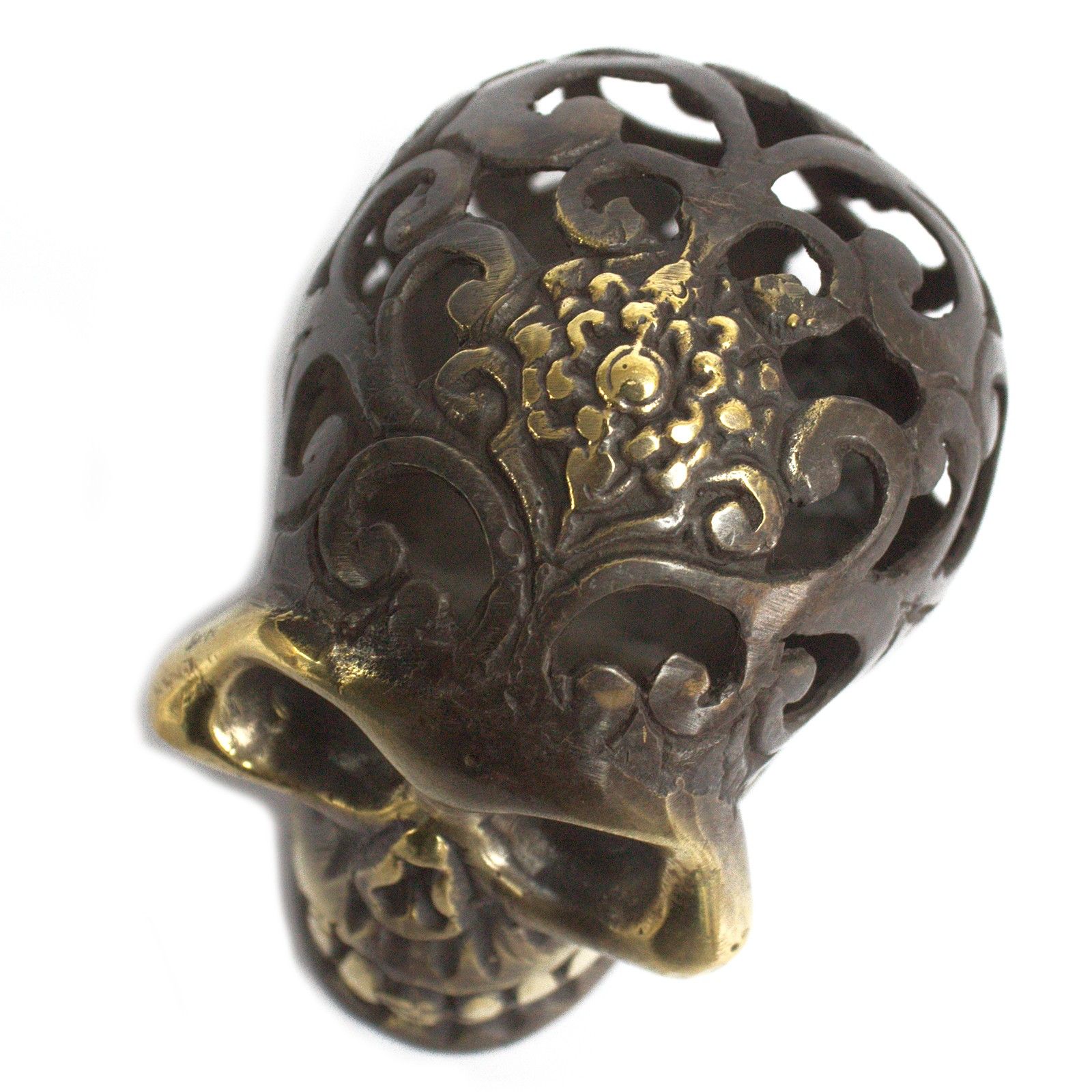 Calavera vintage de latón - Lrg - Imagen 8