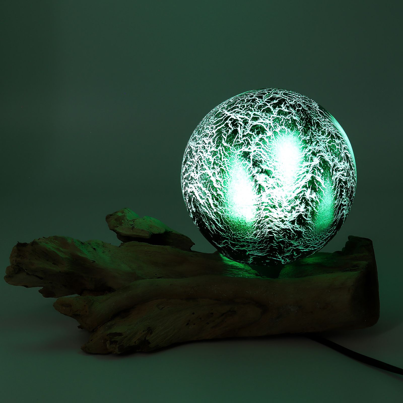 Lámpara de Mesa con Acabado Craquelado - Verde esmeralda - Imagen 7