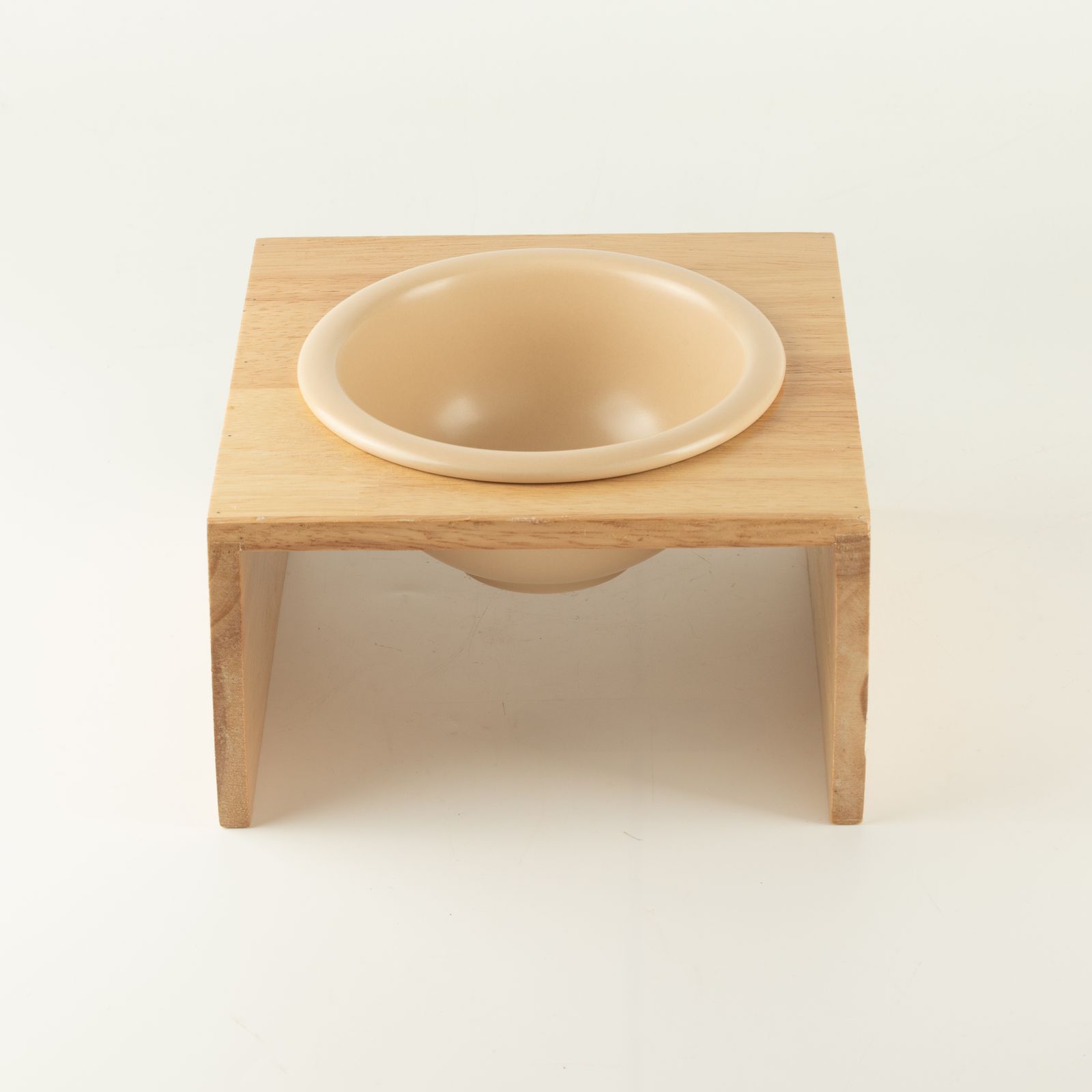PAW Cuencos para comida - Grande cerámica individual en soporte de madera - 14 cm - Imagen 3