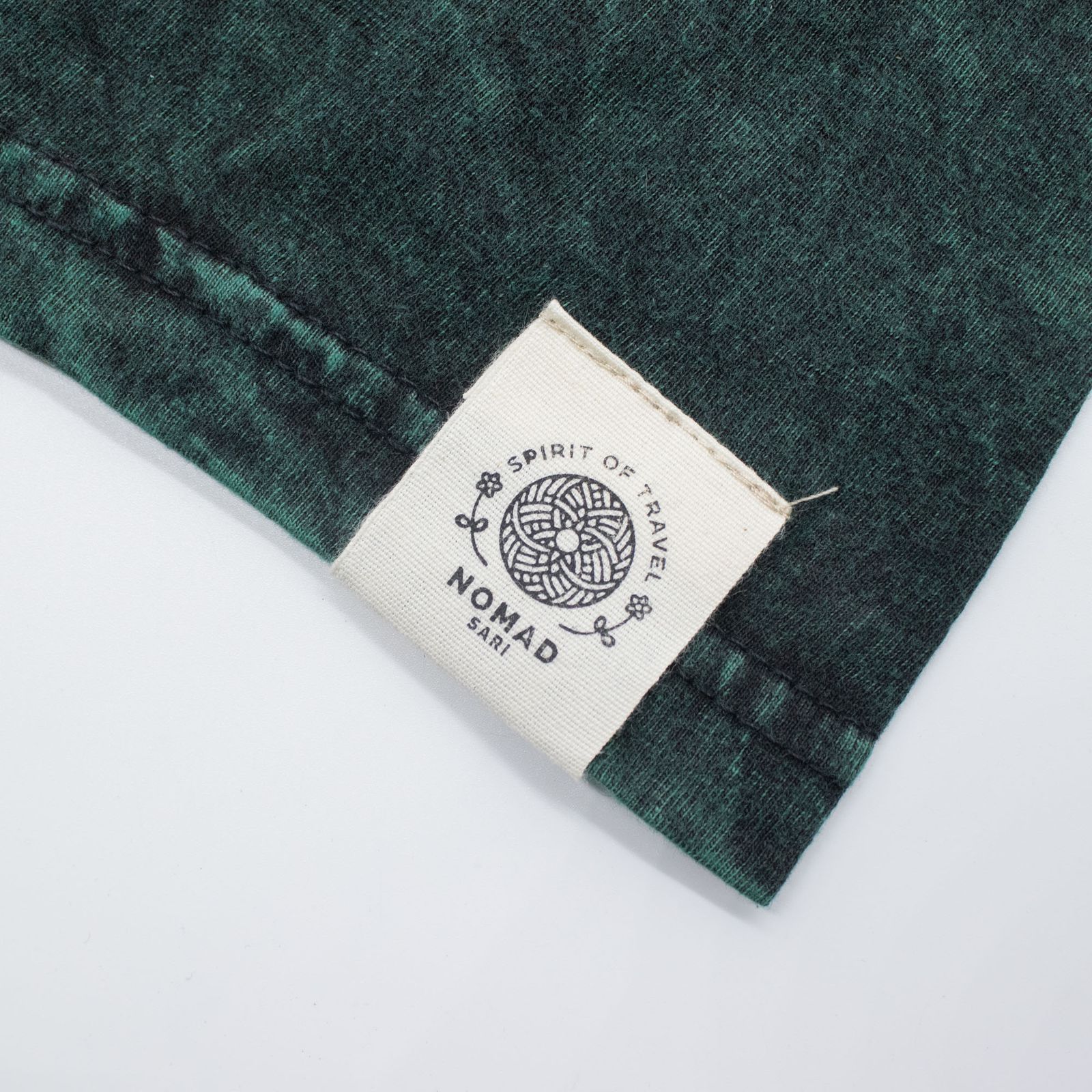 Nomad Sari Camiseta de algodón lavado a piedra - Árbol de la Vida - Verde - XL - Imagen 4