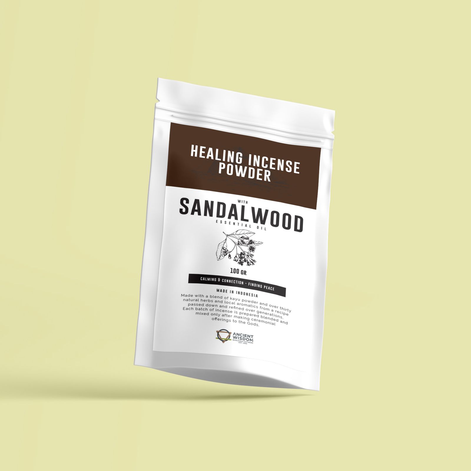 Healing Incense Powder - Sandalwood 100gm - Imagen 3