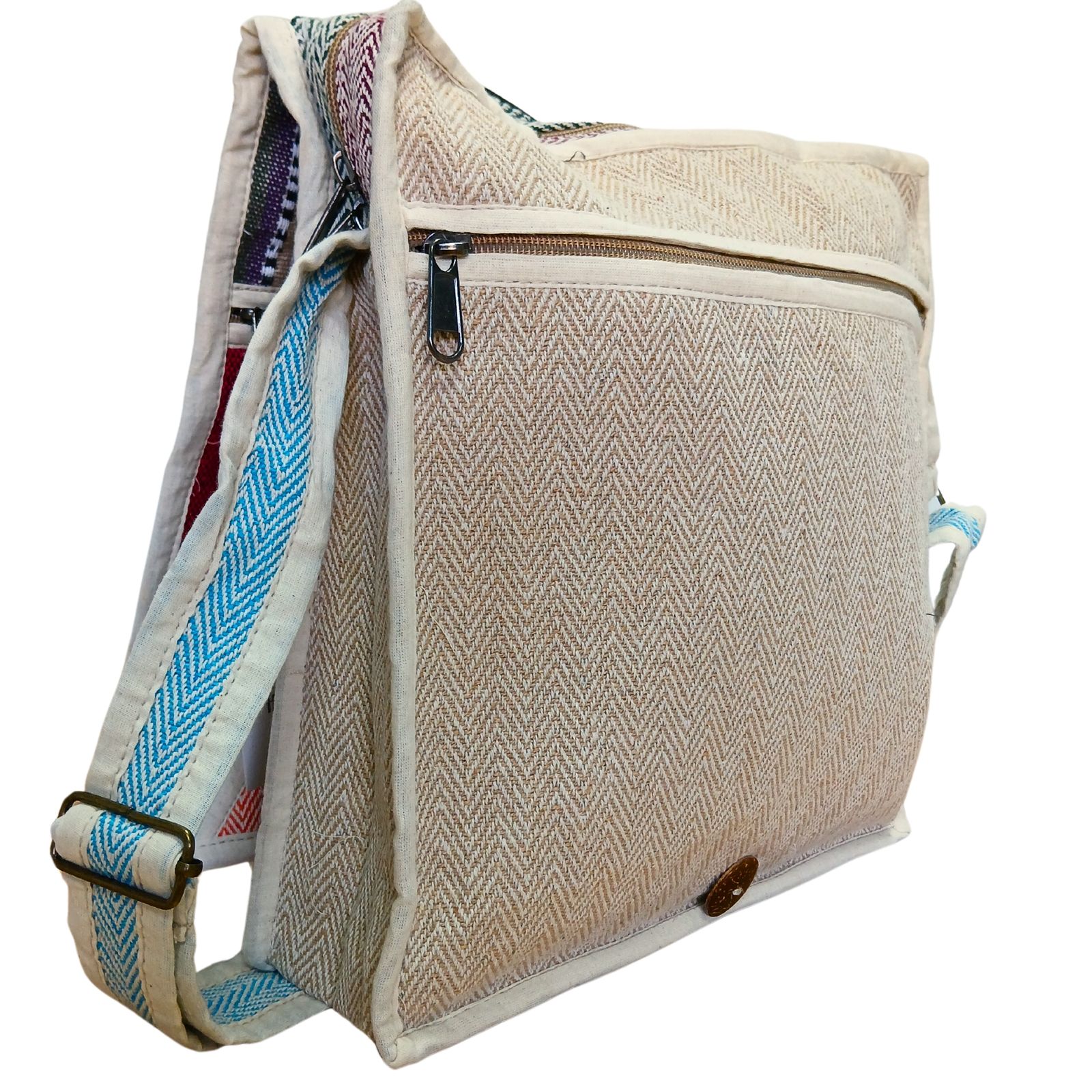 Bolso Mensajero de Cáñamo para Laptop - Triángulo - Imagen 2