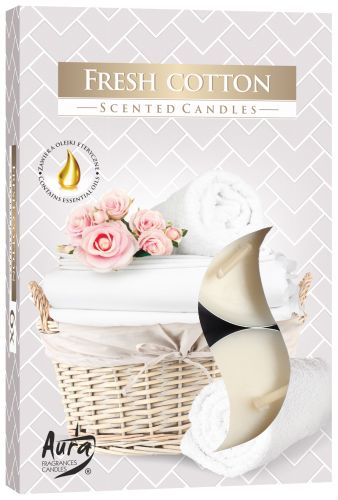 1x Set de 6 Velas de Té Perfumadas - Algodón fresco - Imagen 2