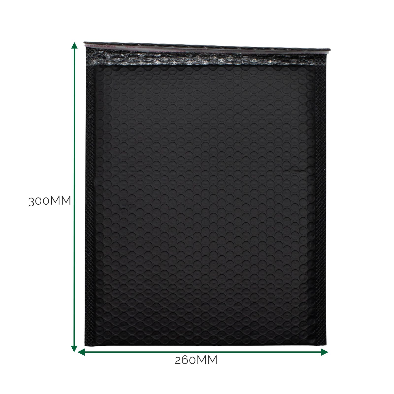 Sobre de burbuja de polietileno negro (260x300+40mm)