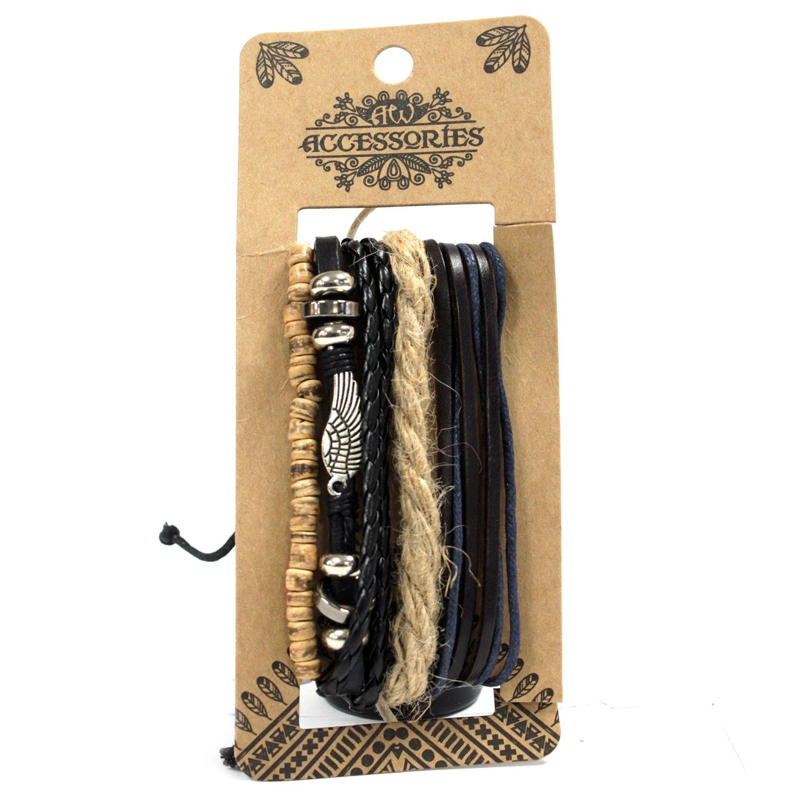 Pulsera de Hombre - Metal Y Cuero (color aleatorio) - Imagen 5
