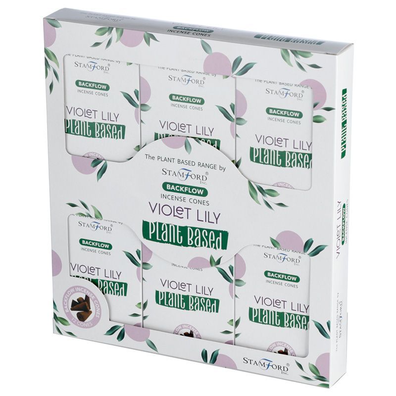 Conos de Incienso de Reflujo a Base de Plantas - Lirio Violeta - Imagen 3