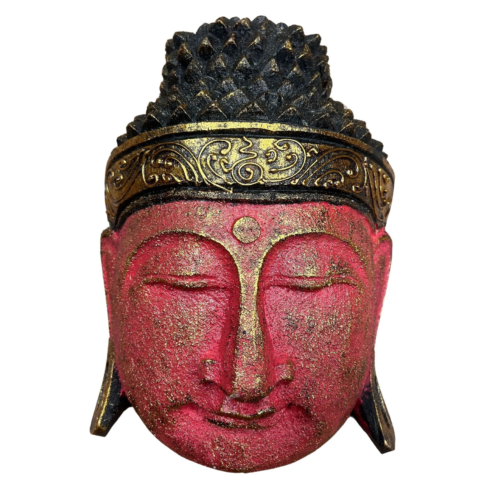 Decoración para el hogar Cabeza de Buda - 25cm - Rojo Brillante - Imagen 2