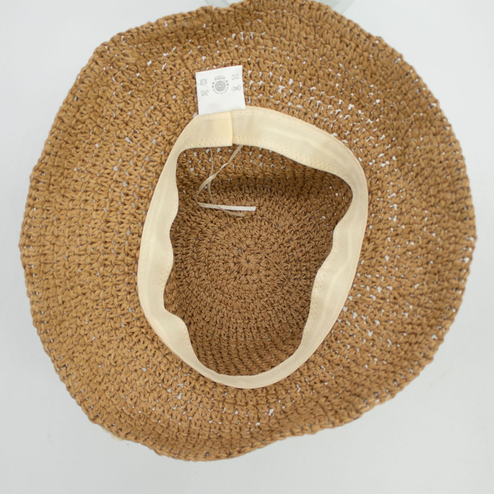 Nomad Sari Sombrero de Paja con Ala Flexible para Sol - Café y Daiseys - Imagen 5