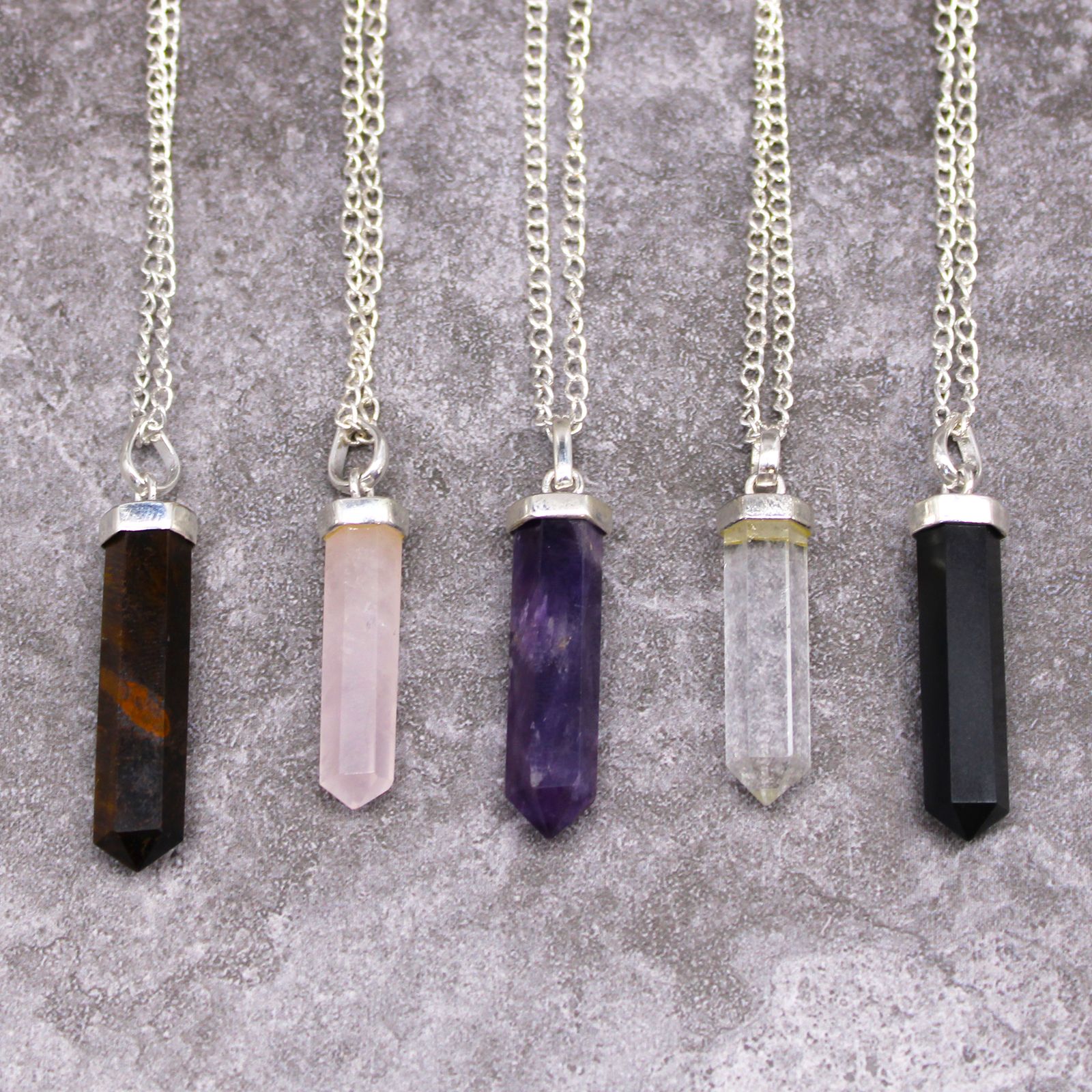 Colgante de Punto Clásico de Piedras Preciosas - Amatista - Imagen 6