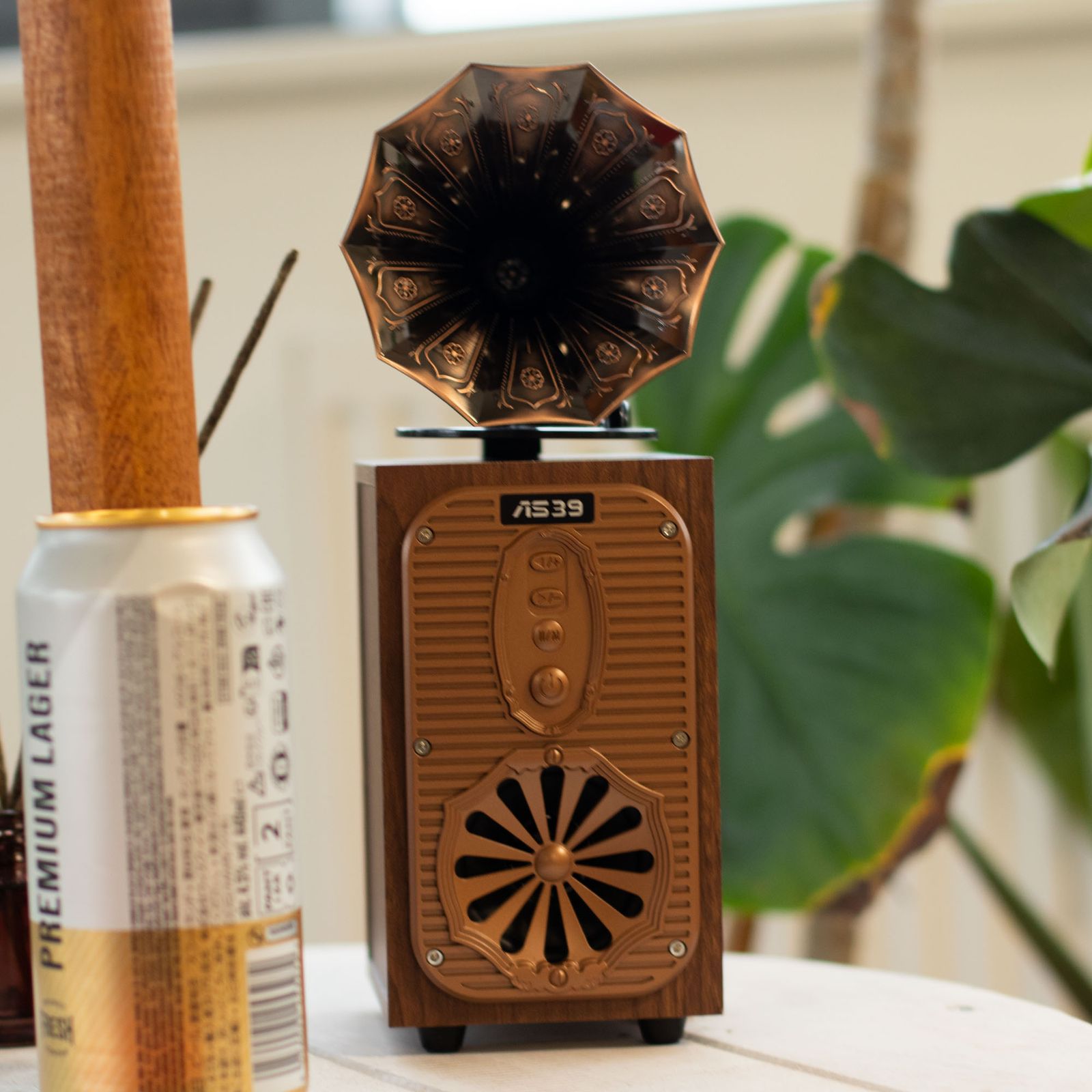 Altavoz retro de gramófono alto (Extra Alto) - Bluetooth - 8 vatios - Imagen 3