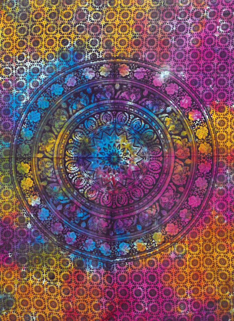 Arte mural de algodón - elefante mandala
