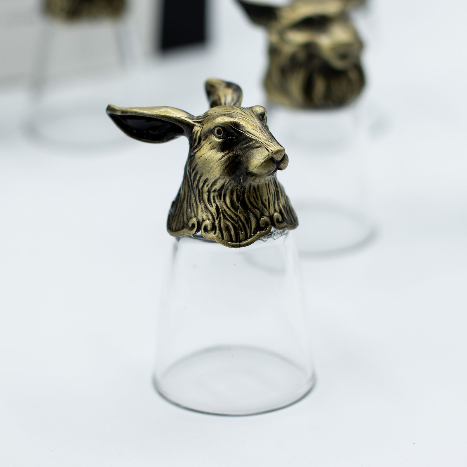 Conjunto de regalo de 12 vasos de chupito Bottom Up (25ml) - Bosque y Criaturas Místicas - Bronce Antiguo - Imagen 7