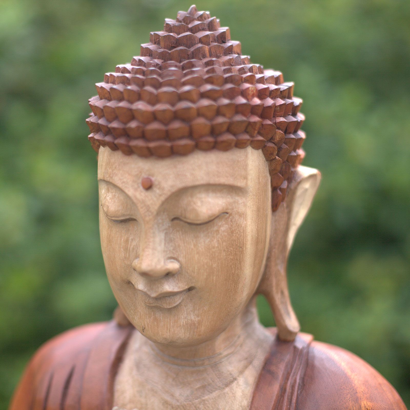 Estatua de Buda Tallada a Mano - 30cm Pensando - Imagen 7