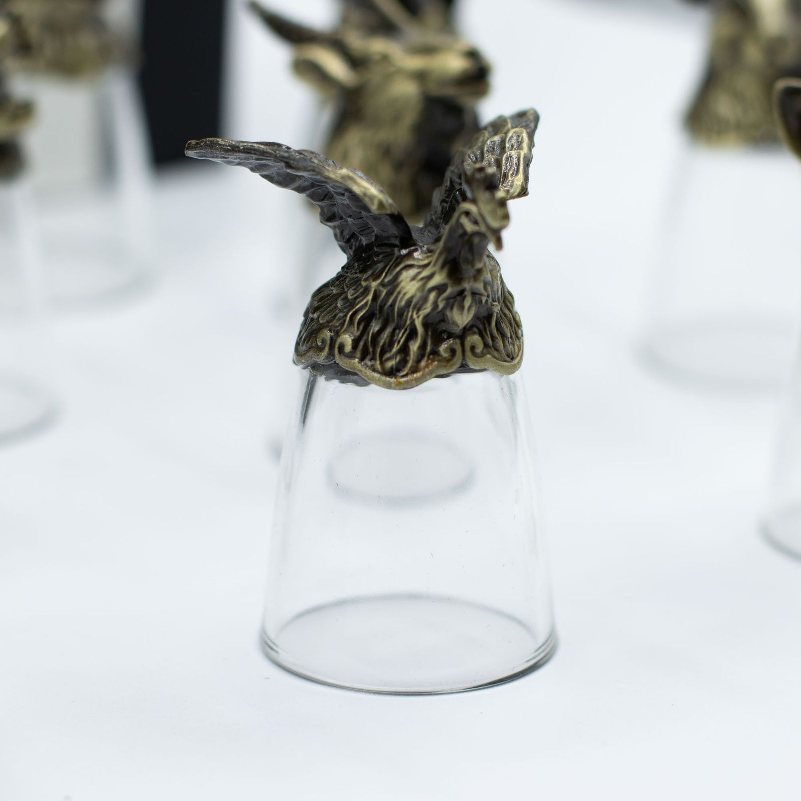 Vasos de chupito Bottom Up (25ml) - Bosque y Criaturas Místicas - Bronce Antiguo - Imagen 8