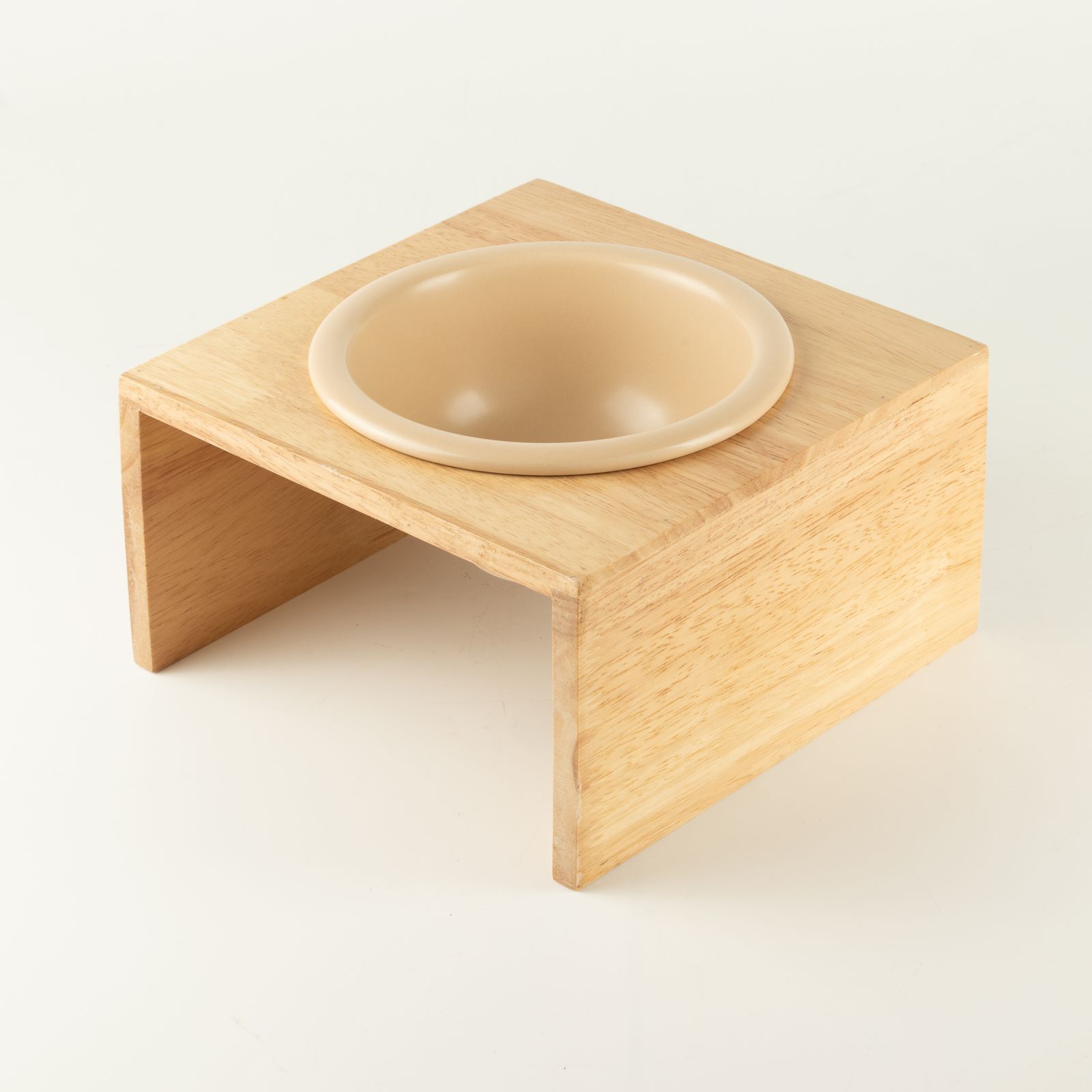 PAW Cuencos para comida - Grande cerámica individual en soporte de madera - 14 cm - Imagen 2