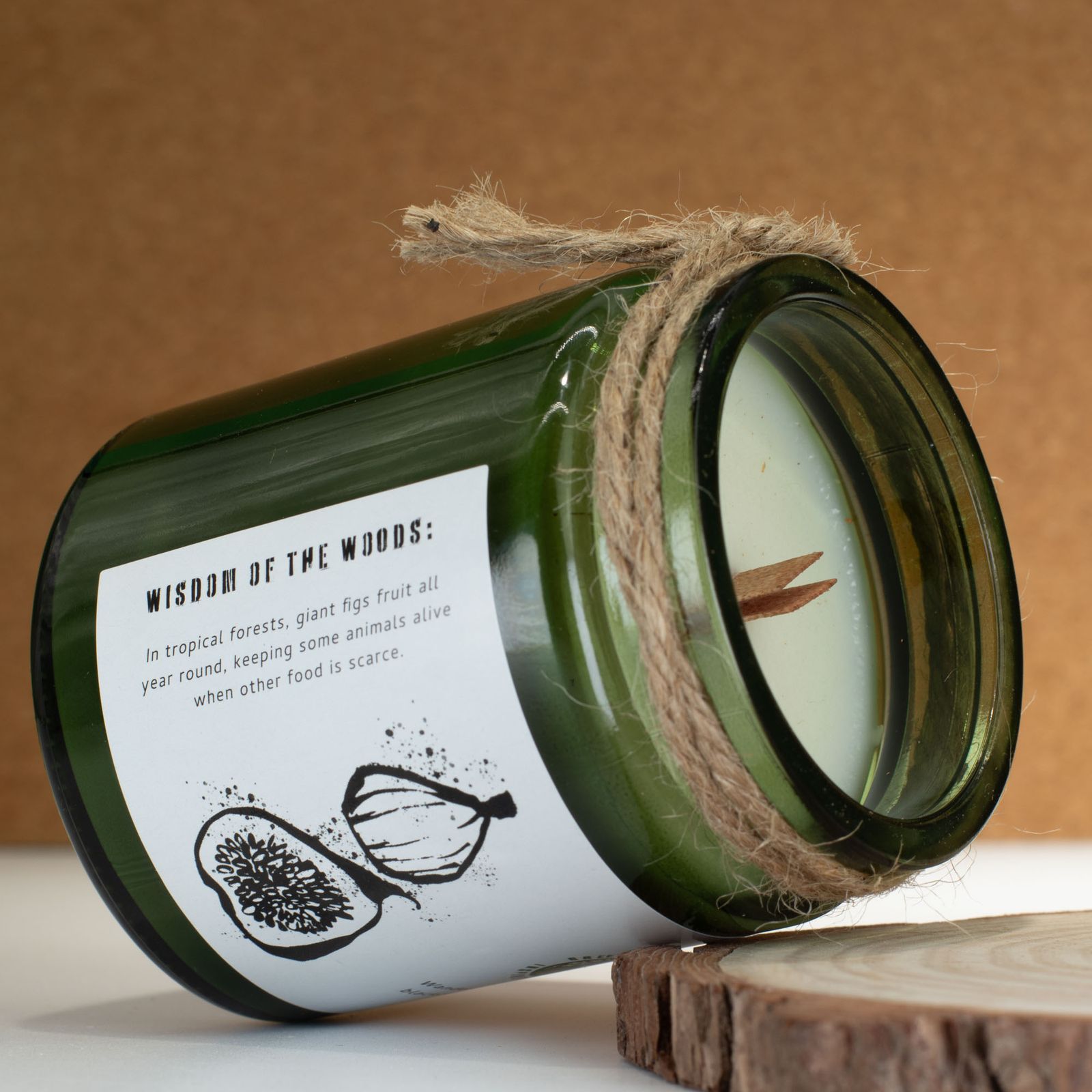 Vela de soja Greenman Woodwick - Higo triturado y grosella negra - Imagen 4