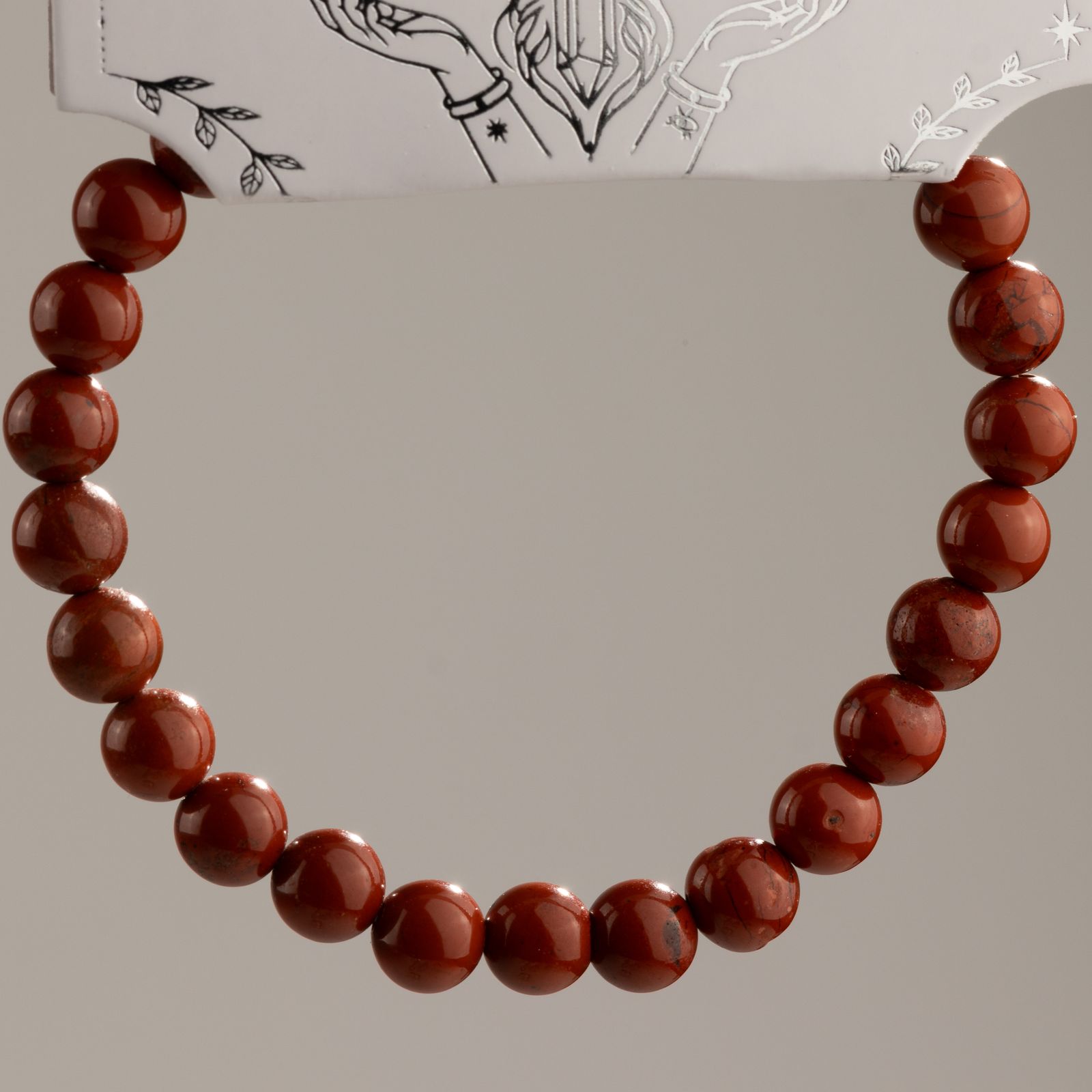 Pulsera de Poder Pequeña (17 cm x 6 mm) - cornalina - Imagen 2