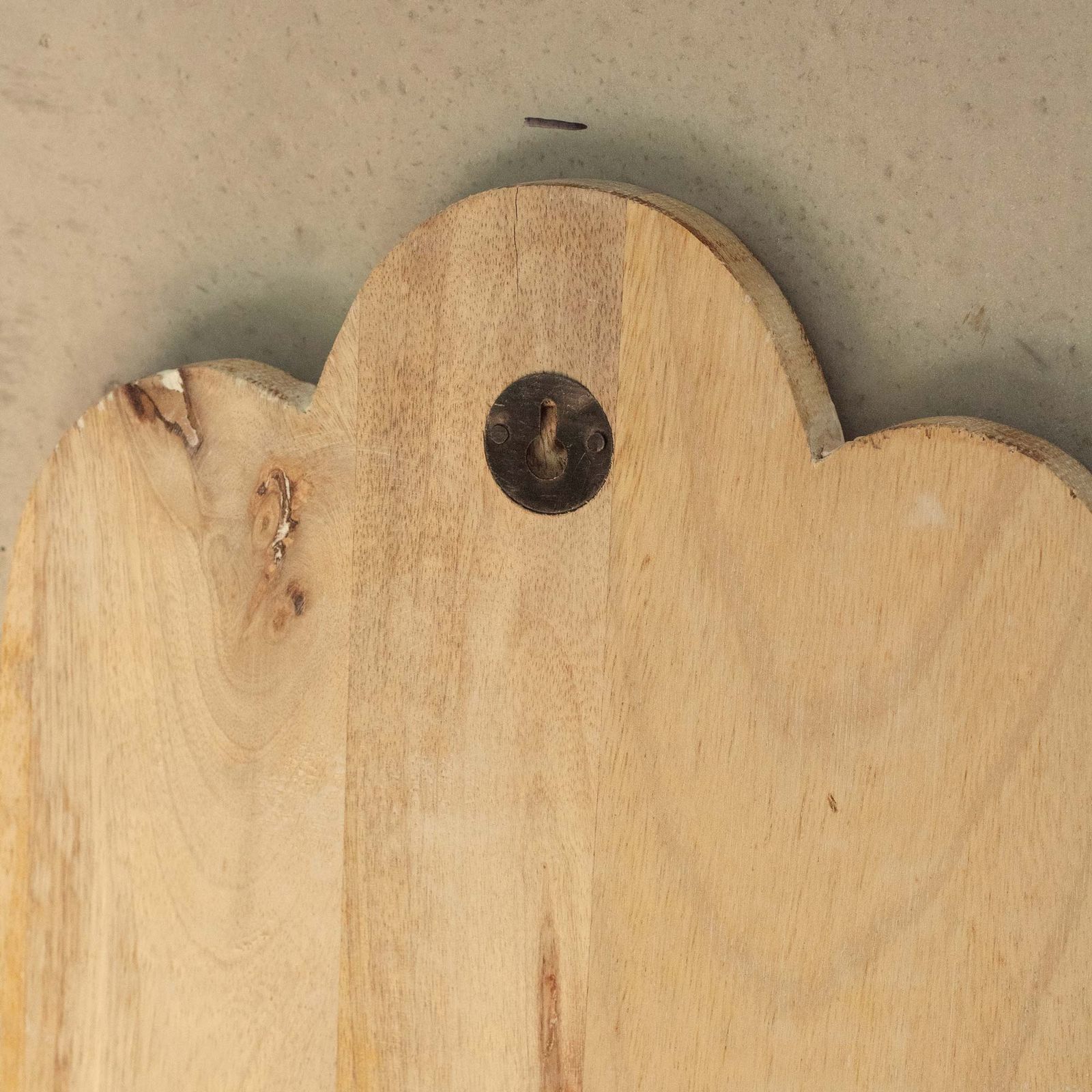 Placa de pared Mano de Hamsa en madera de Mango - Blanco - Imagen 2