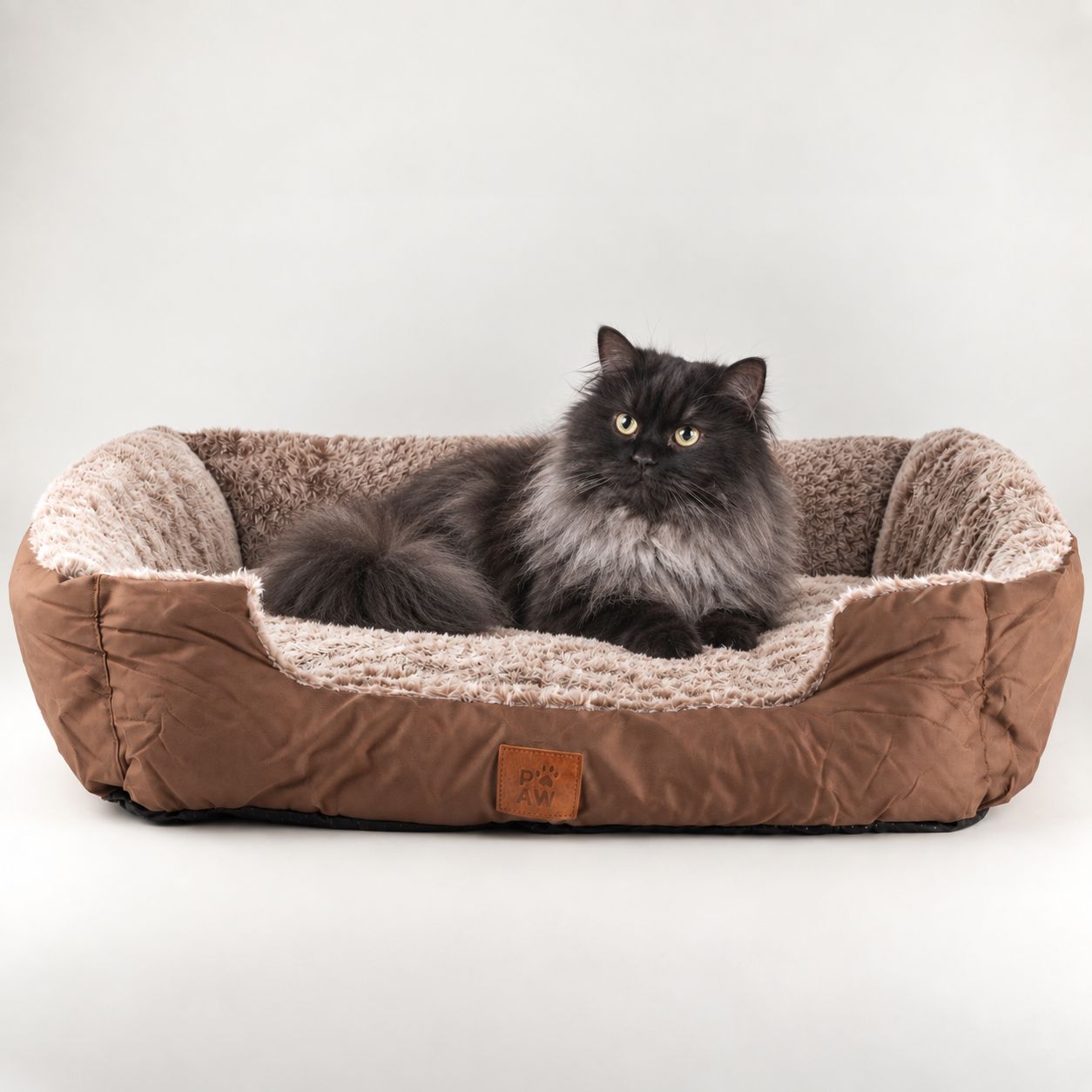 PAW Bed – Oso de peluche marrón mediano – 70 × 55 × 18 cm - Imagen 8
