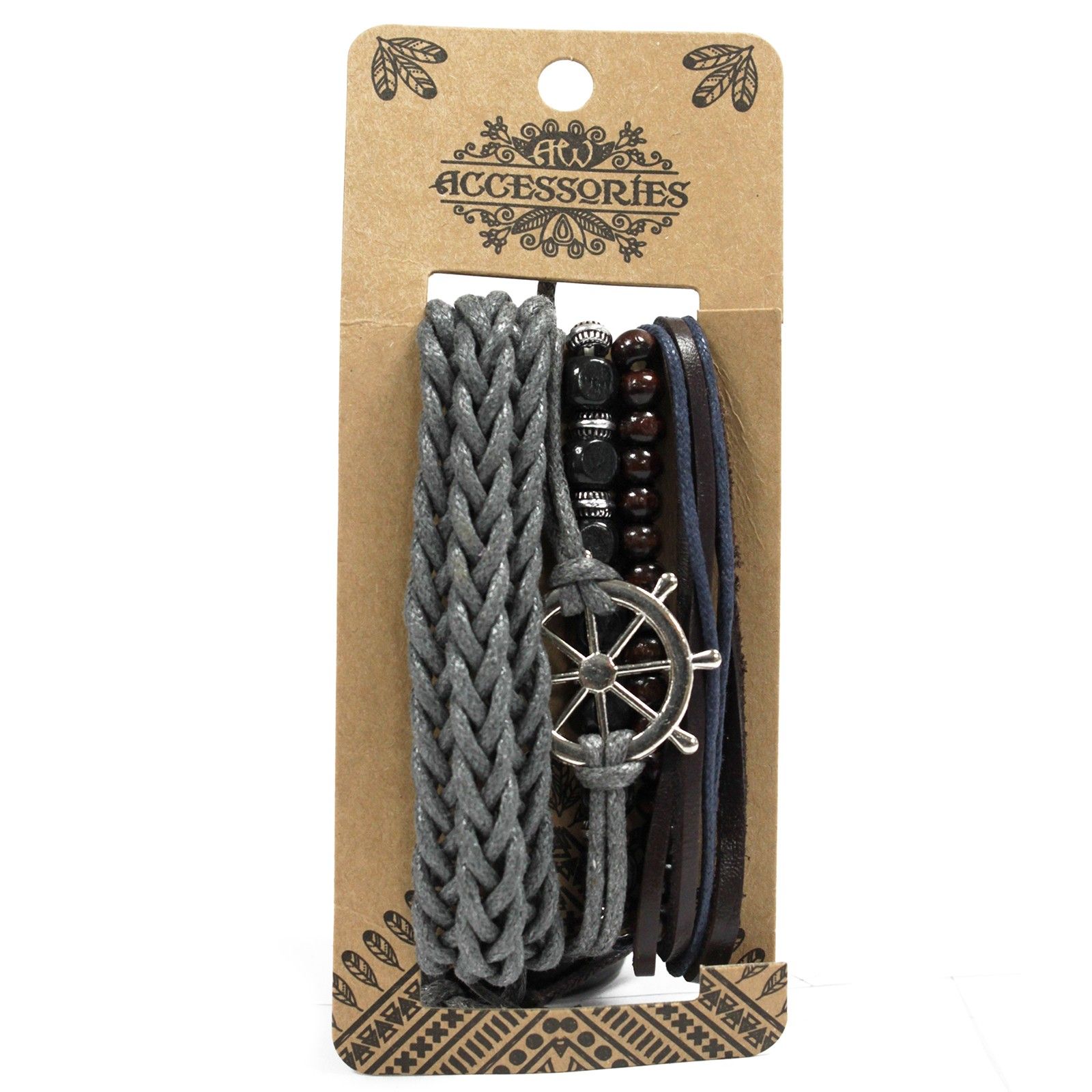 Pulsera de Hombre - Metal Y Cuero (color aleatorio) - Imagen 4