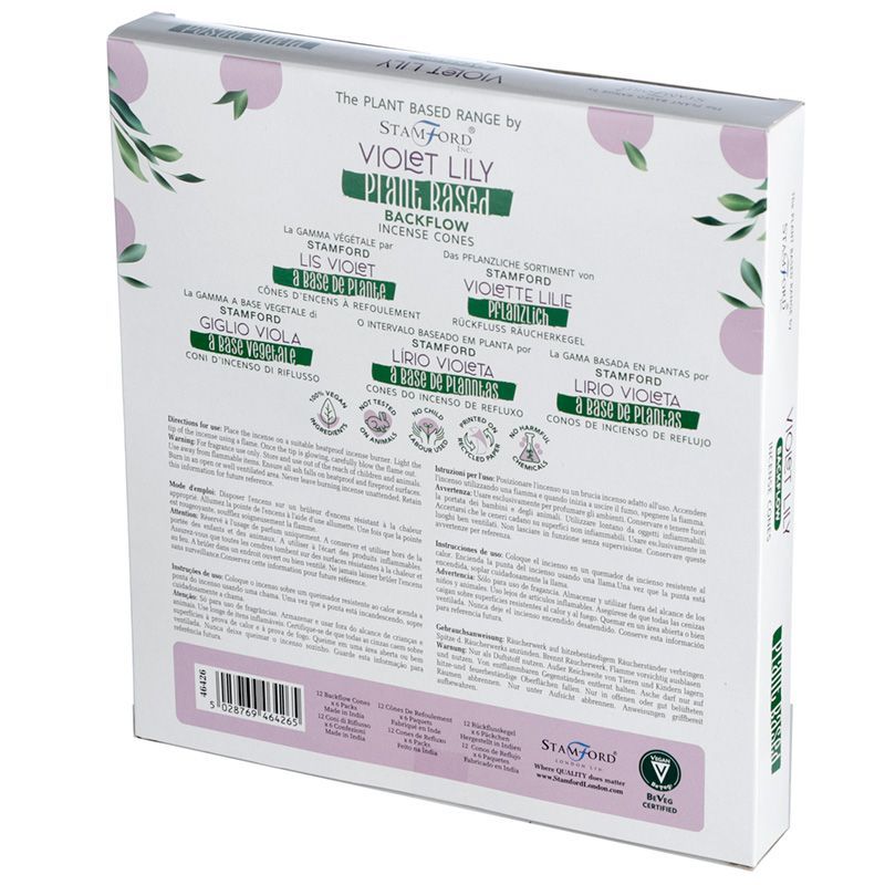 Conos de Incienso de Reflujo a Base de Plantas - Lirio Violeta - Imagen 2