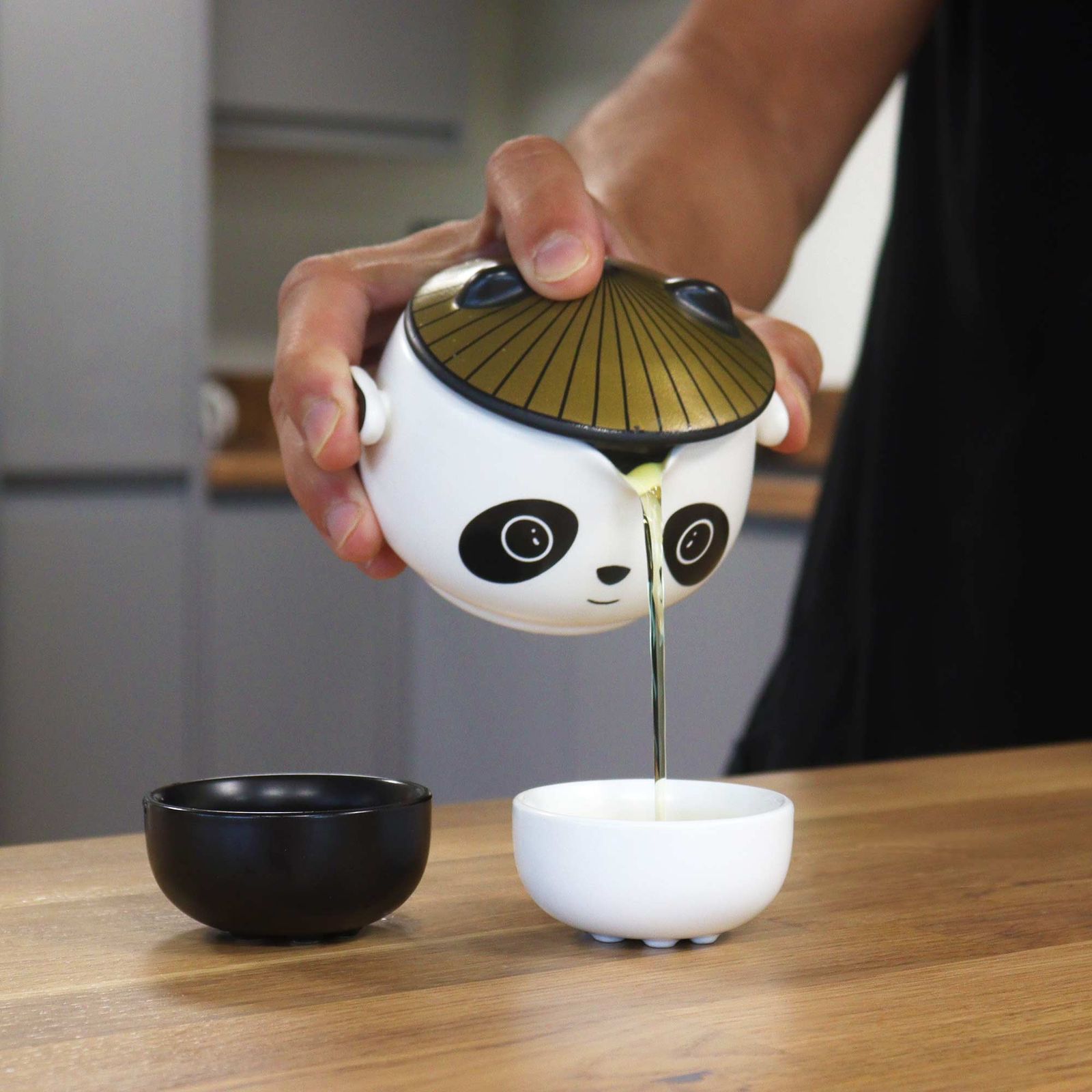 Set de tetera-Panda - Dos tazas & Estuche de viaje - Imagen 5