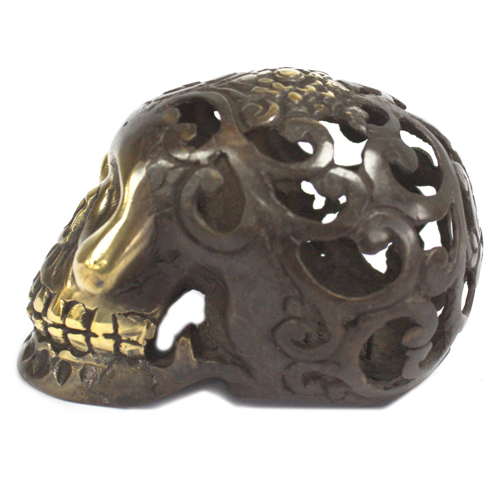 Calavera vintage de latón - Lrg - Imagen 6
