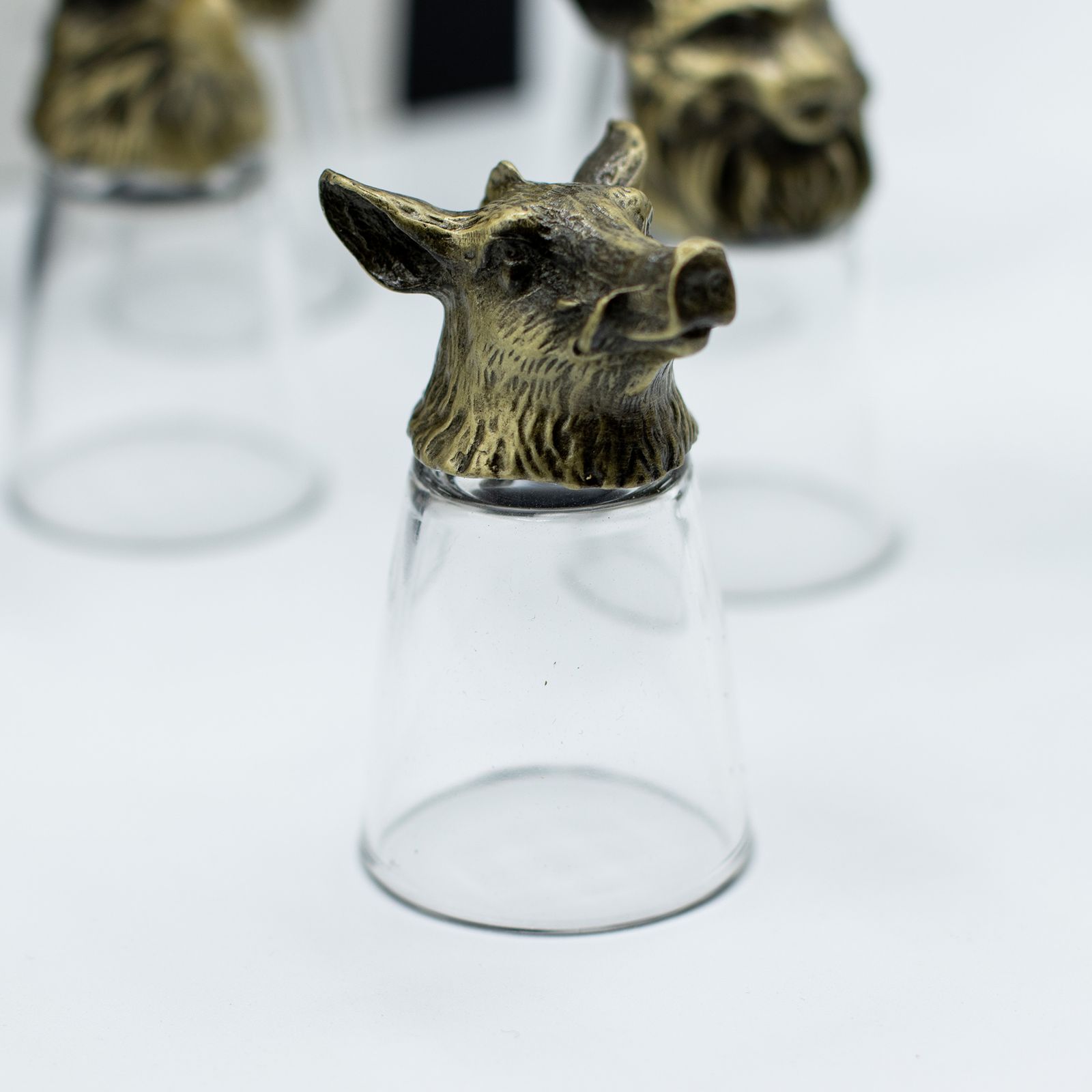 Conjunto de regalo de 12 vasos de chupito Bottom Up (25ml) - Bosque y Criaturas Místicas - Bronce Antiguo - Imagen 8