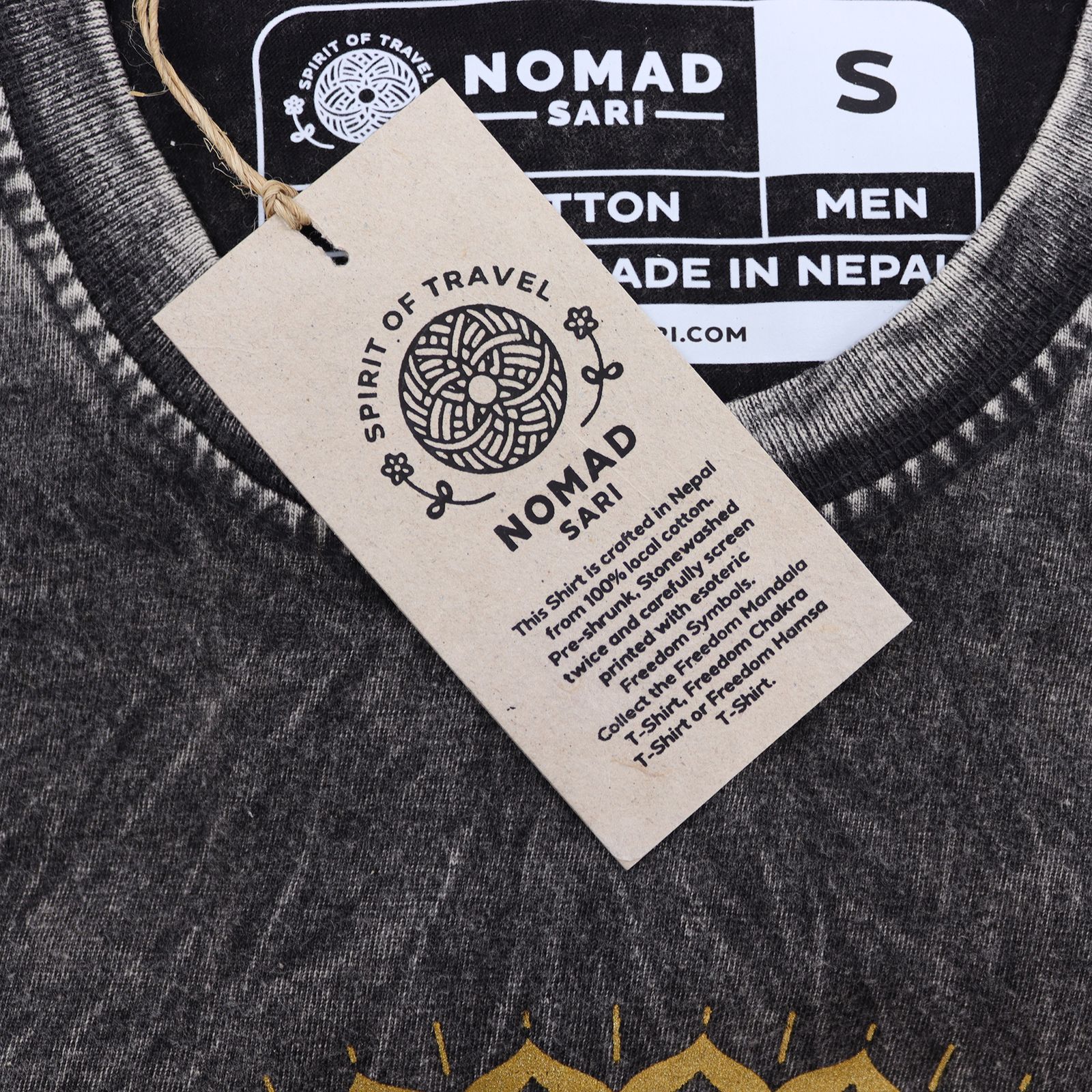 Camiseta Nomad Sari Pequeña - Mandala - Gris oscuro - Imagen 4