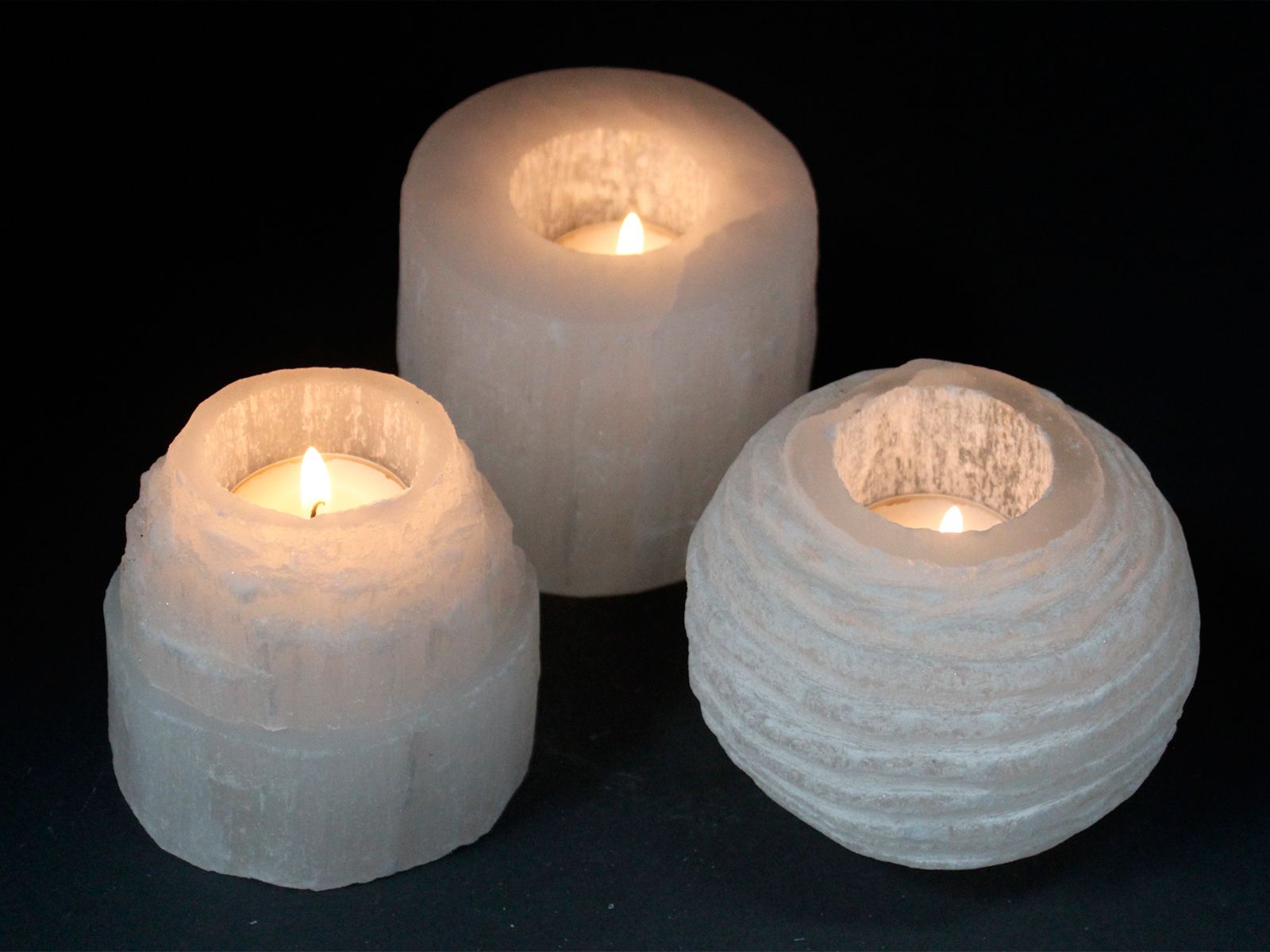 Candelabro Selenita alta montaña - 8 cm - Imagen 2