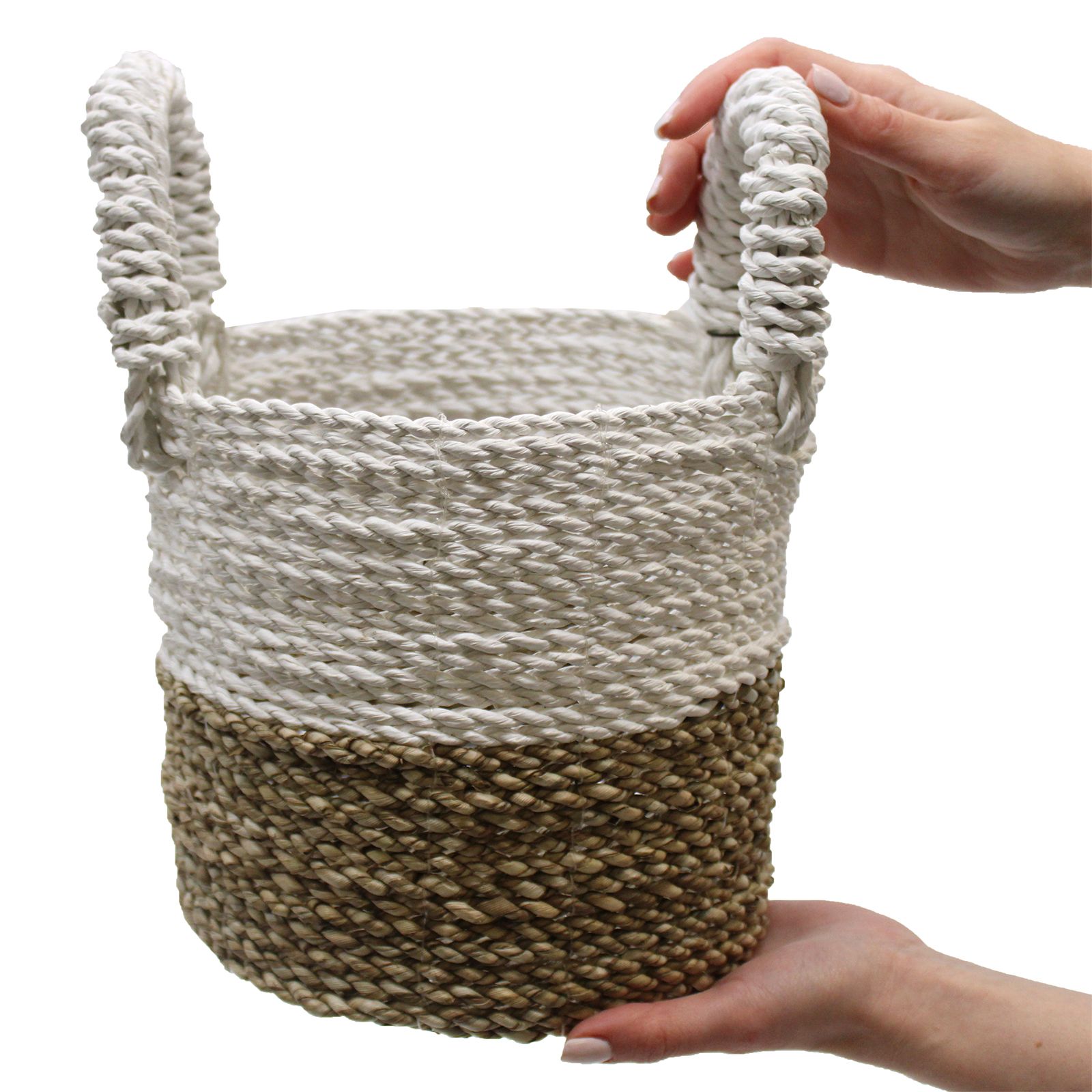 Juego de cestas de algas marinas - Verde/Natural/Blanco - Imagen 8