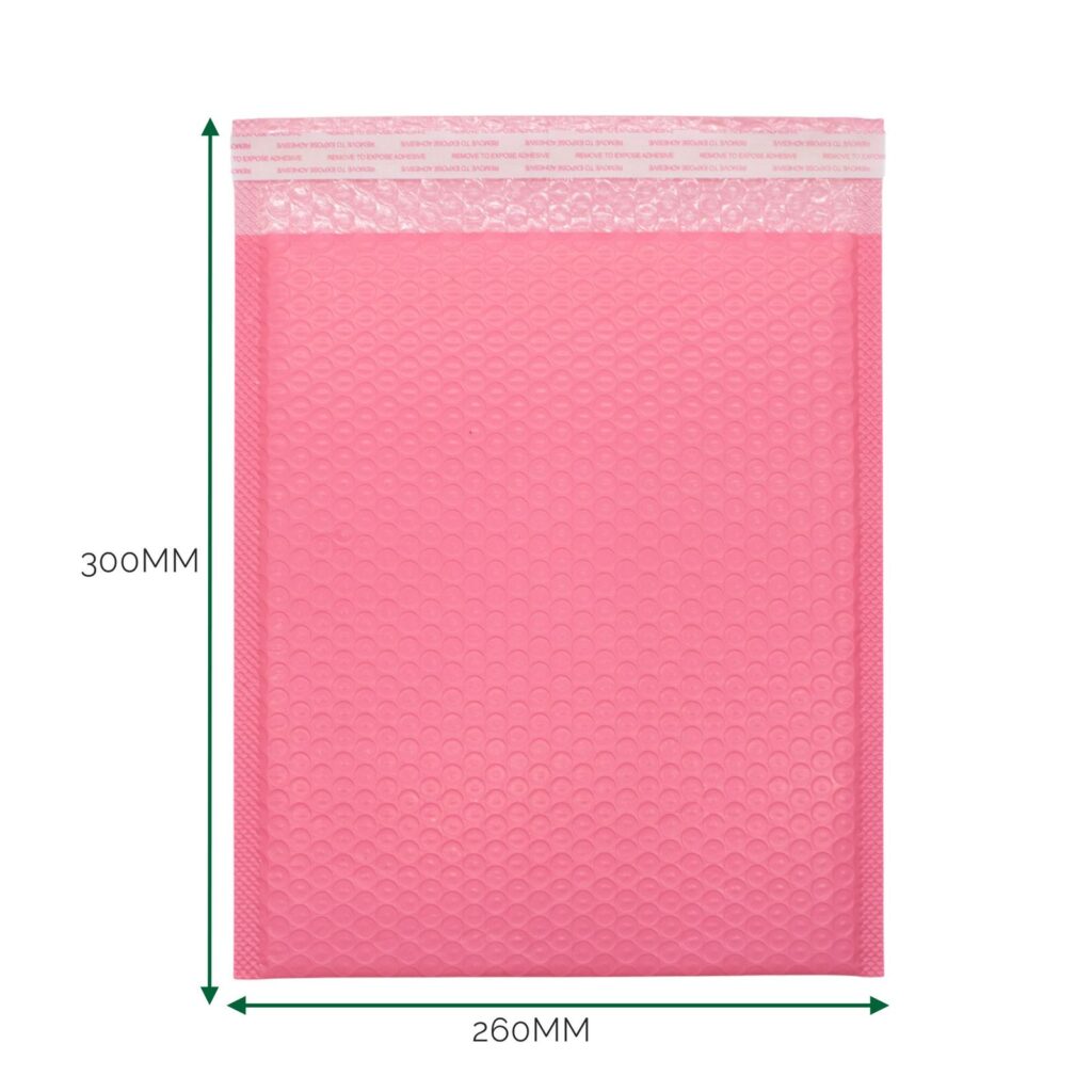 Sobre burbuja de polietileno rosa (260x300+40mm)