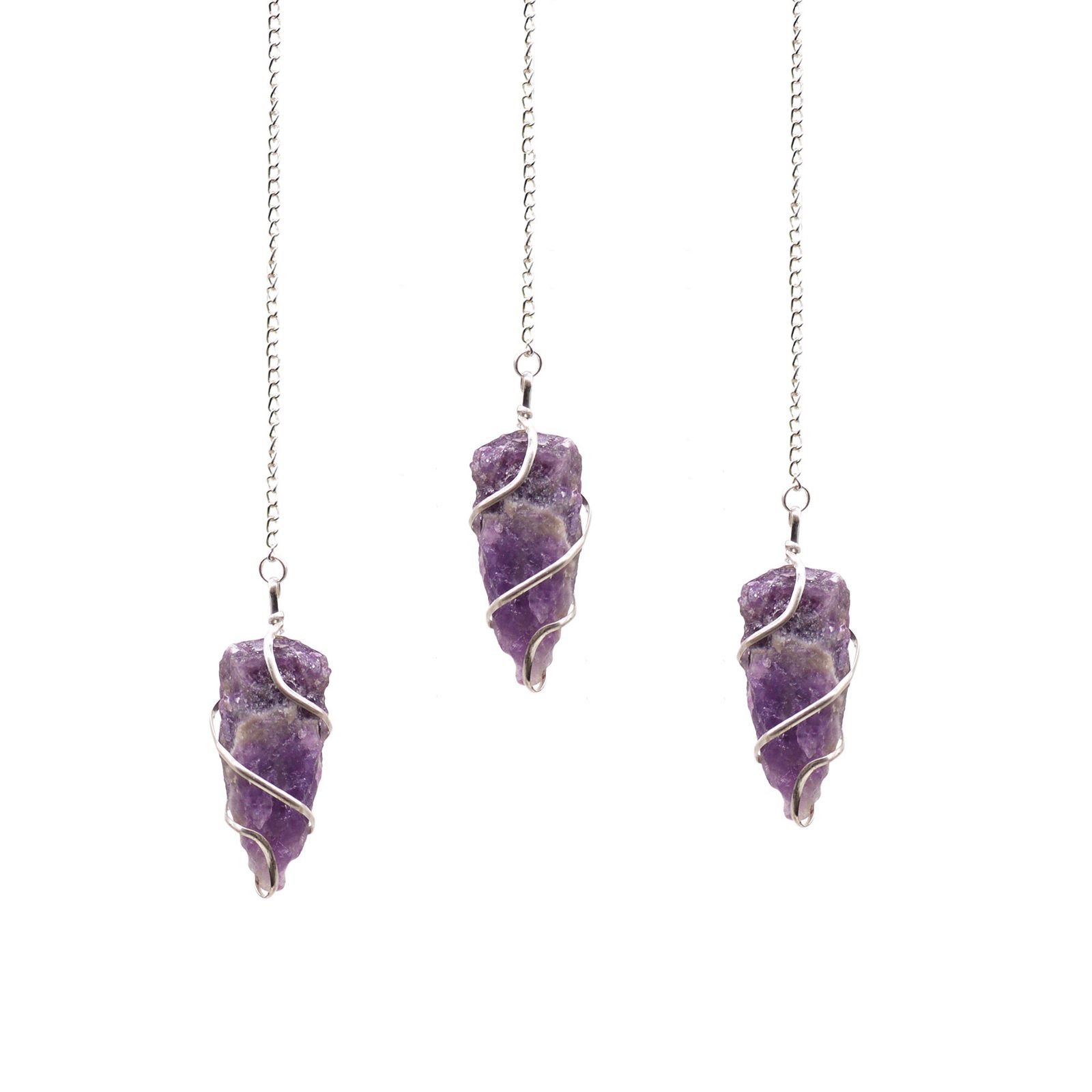 Raw Gemstone Pendulum - Amethyst - Imagen 3