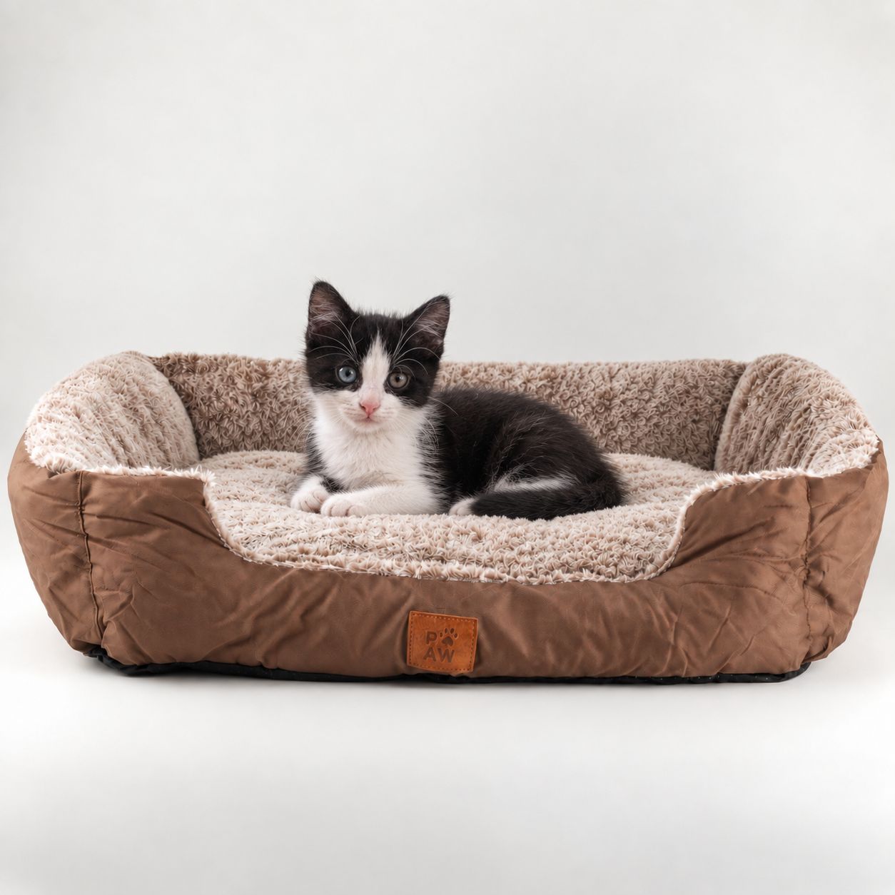 PAW Bed – Oso de peluche marrón pequeño – 60 × 45 × 17 cm - Imagen 8