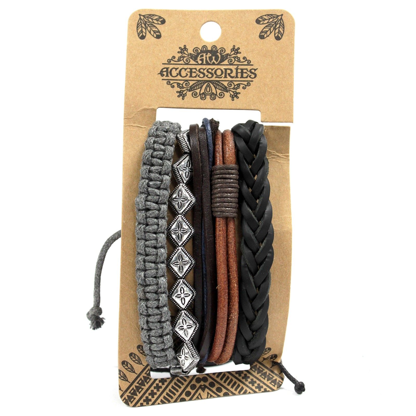 Pulsera de Hombre - Metal Y Cuero (color aleatorio) - Imagen 3