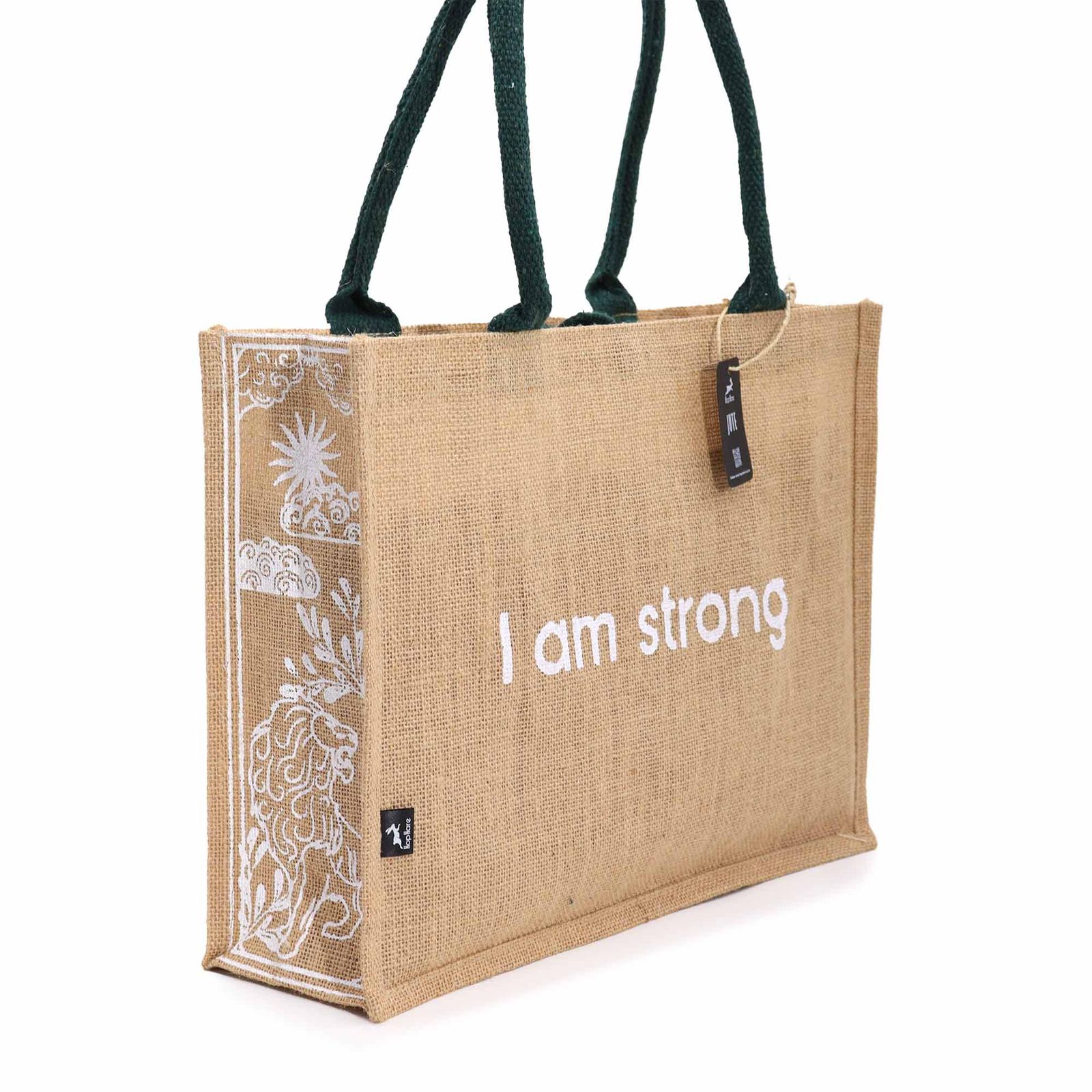 Bolsa Grande de Yute Hop Hare - Soy Fuerte - Imagen 4