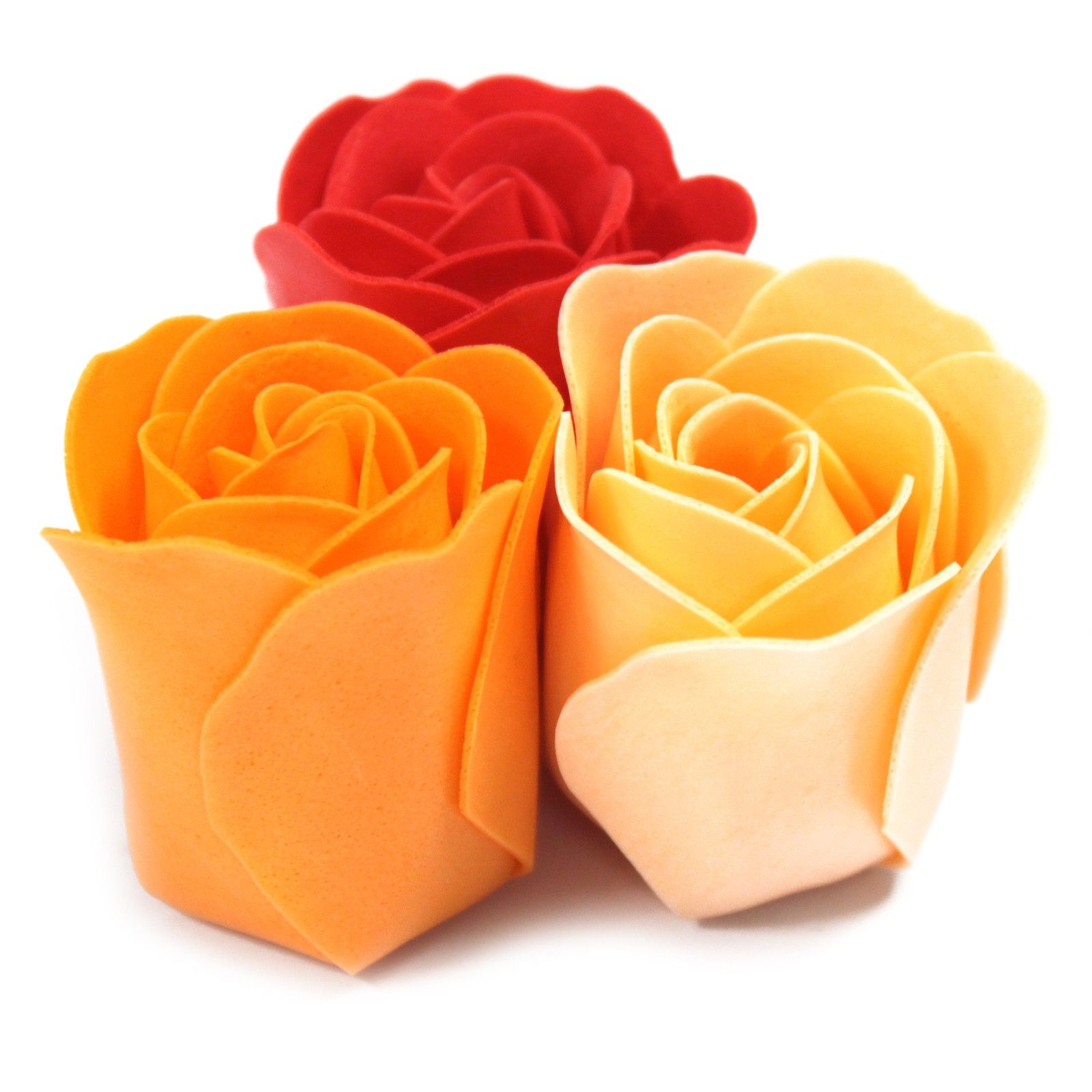 Set de 9 flores de Jabón - rosas melocotón - Imagen 2